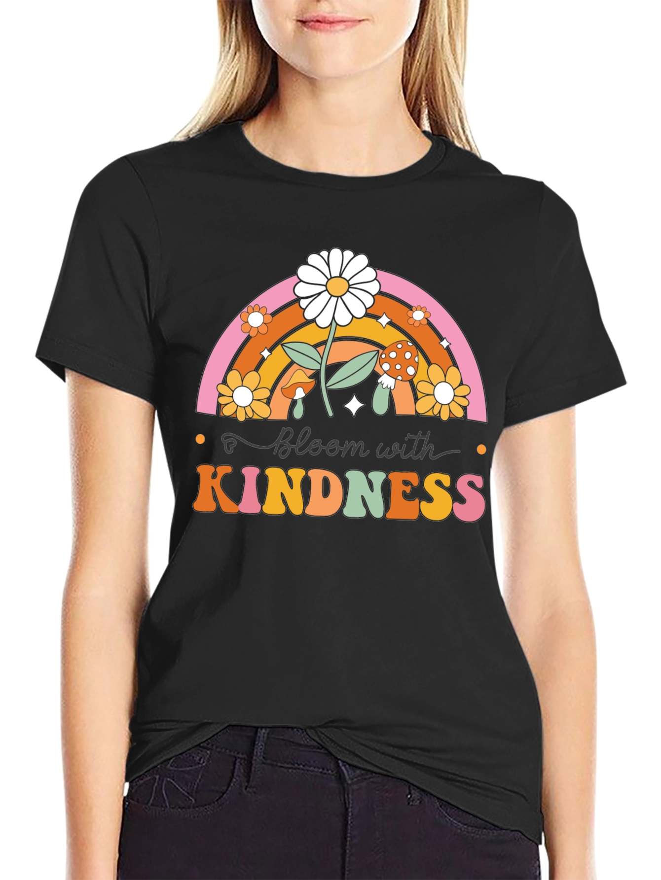 Bloom with Kindness Graphic T-Shirt