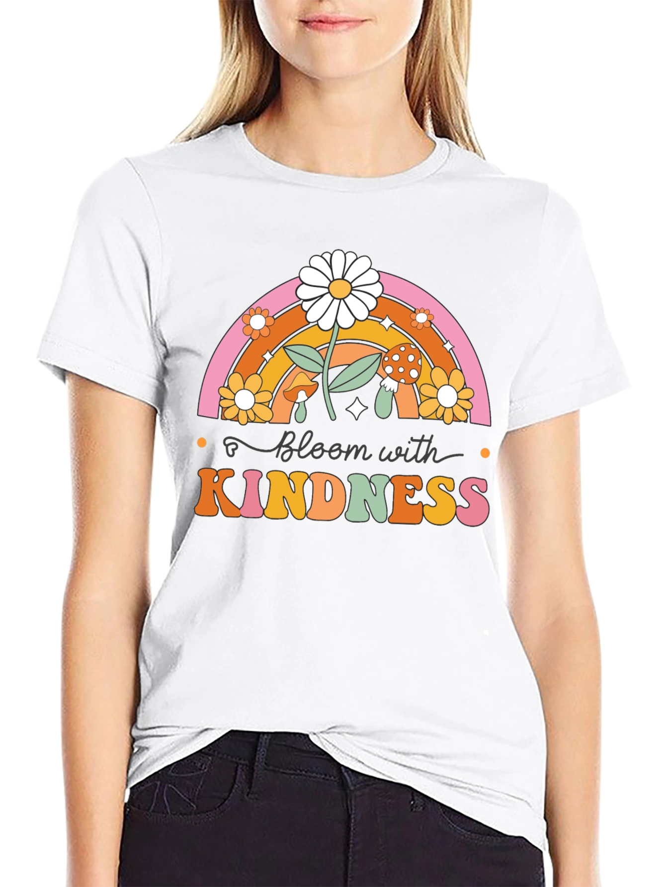 Bloom with Kindness Graphic T-Shirt