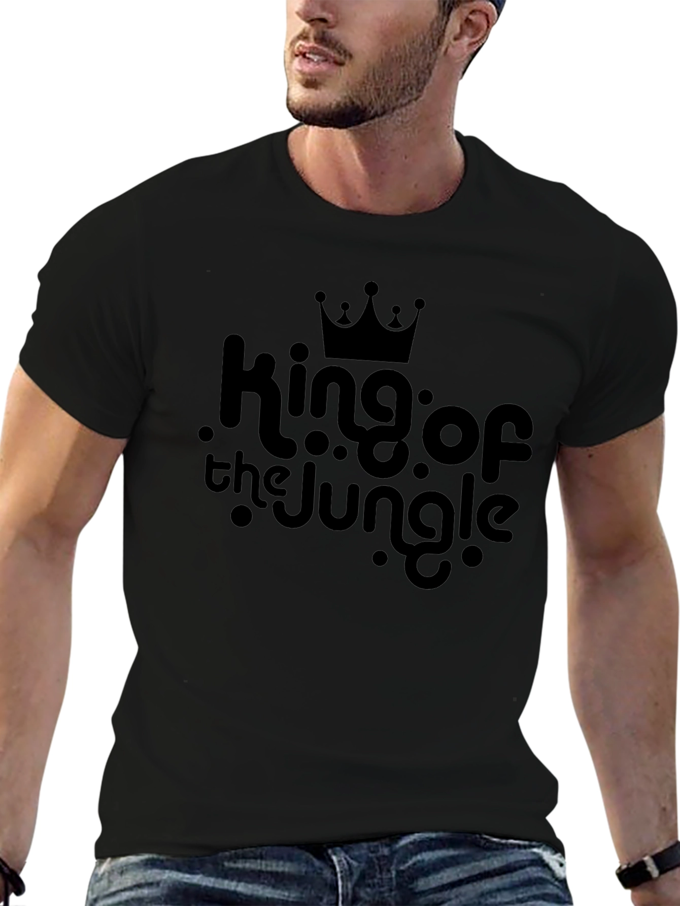 King of the Jungle Black Graphic Tee