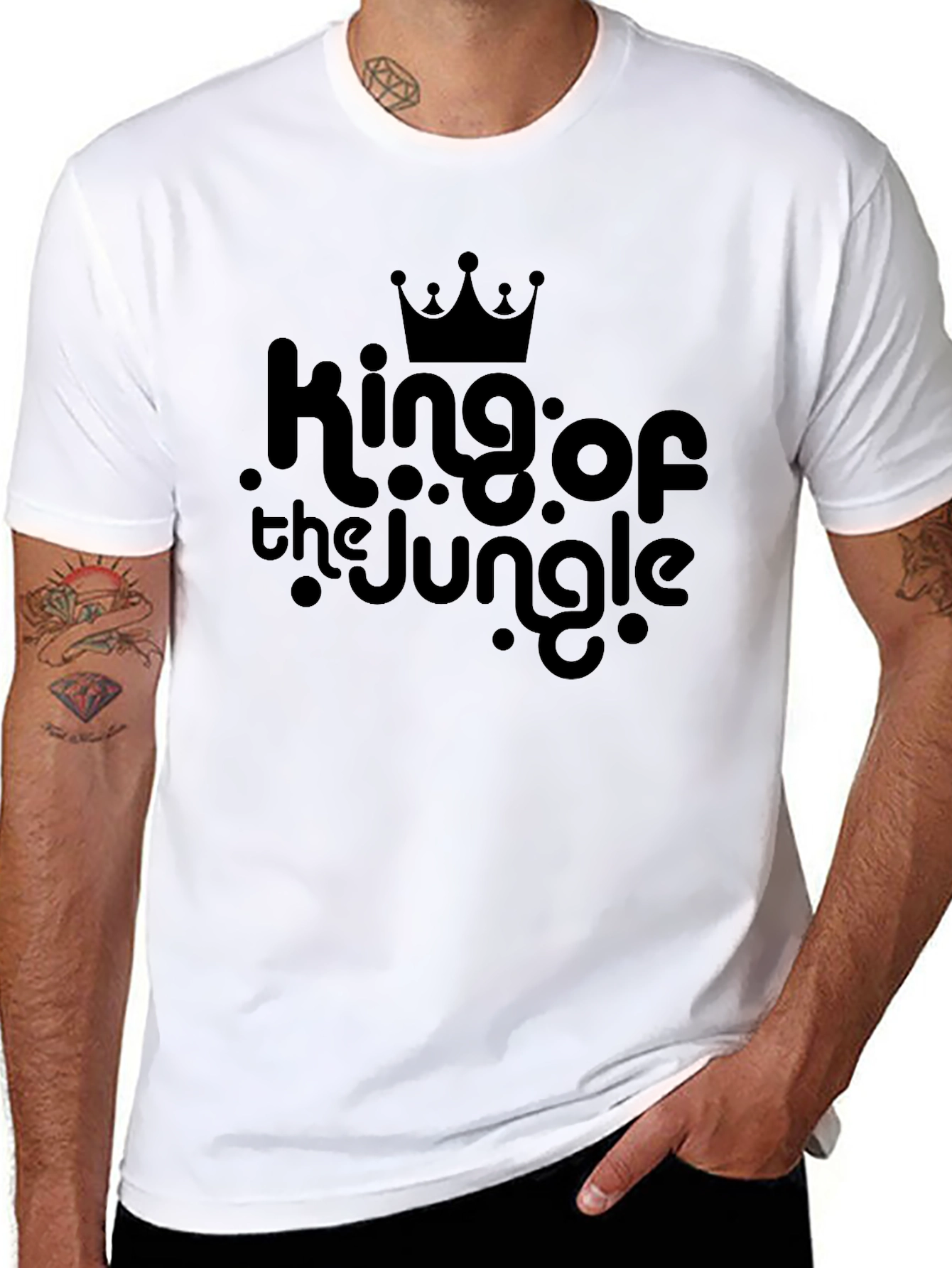 King of the Jungle Black Graphic Tee