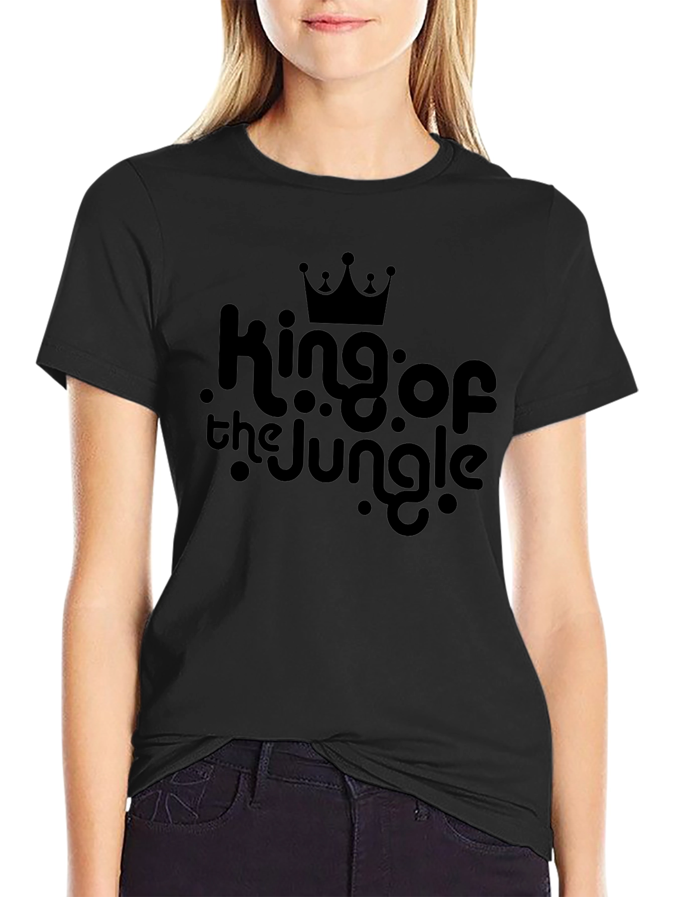 King of the Jungle Black Graphic Tee