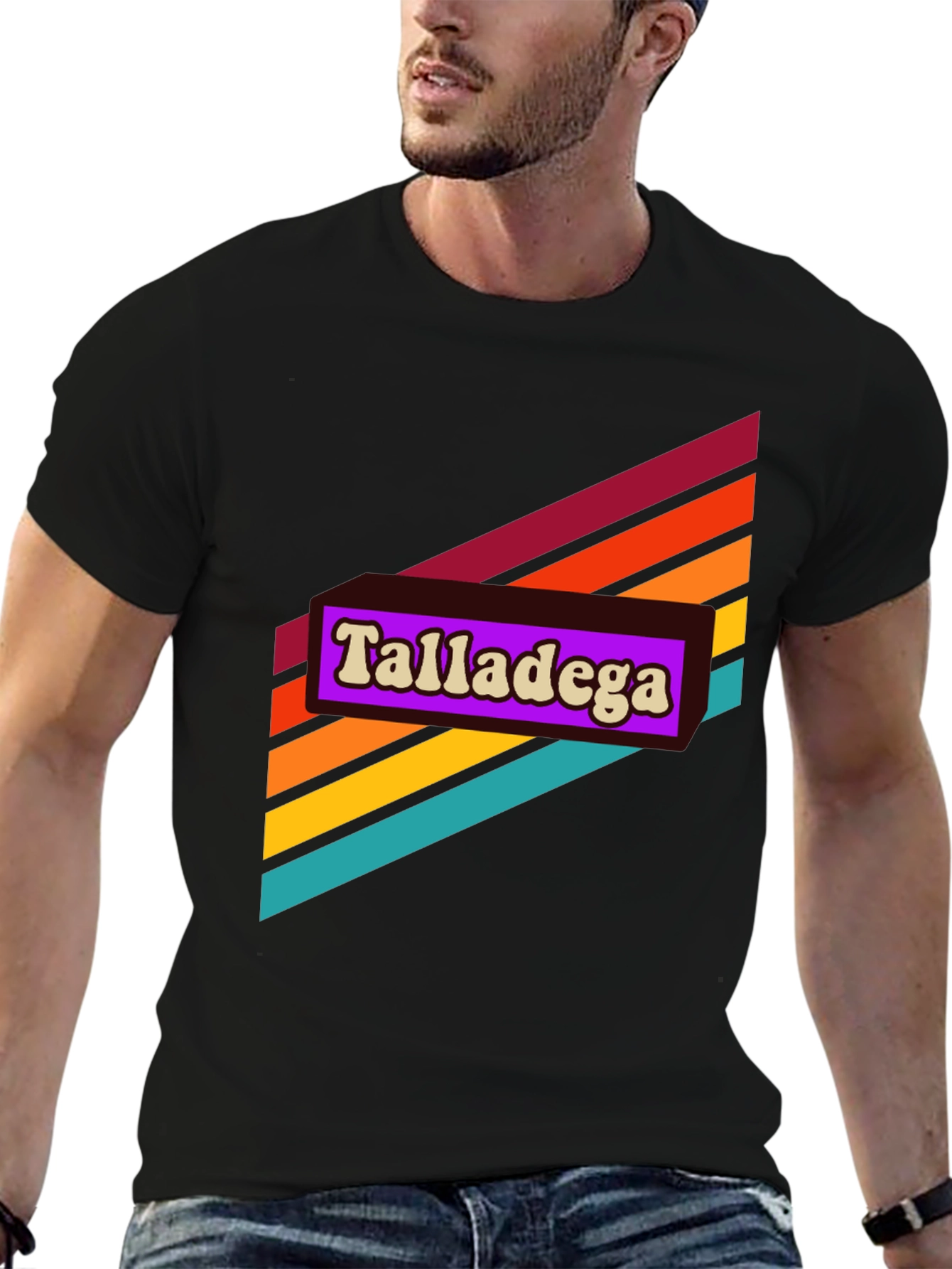 Retro Talladega Graphic Tee - Black