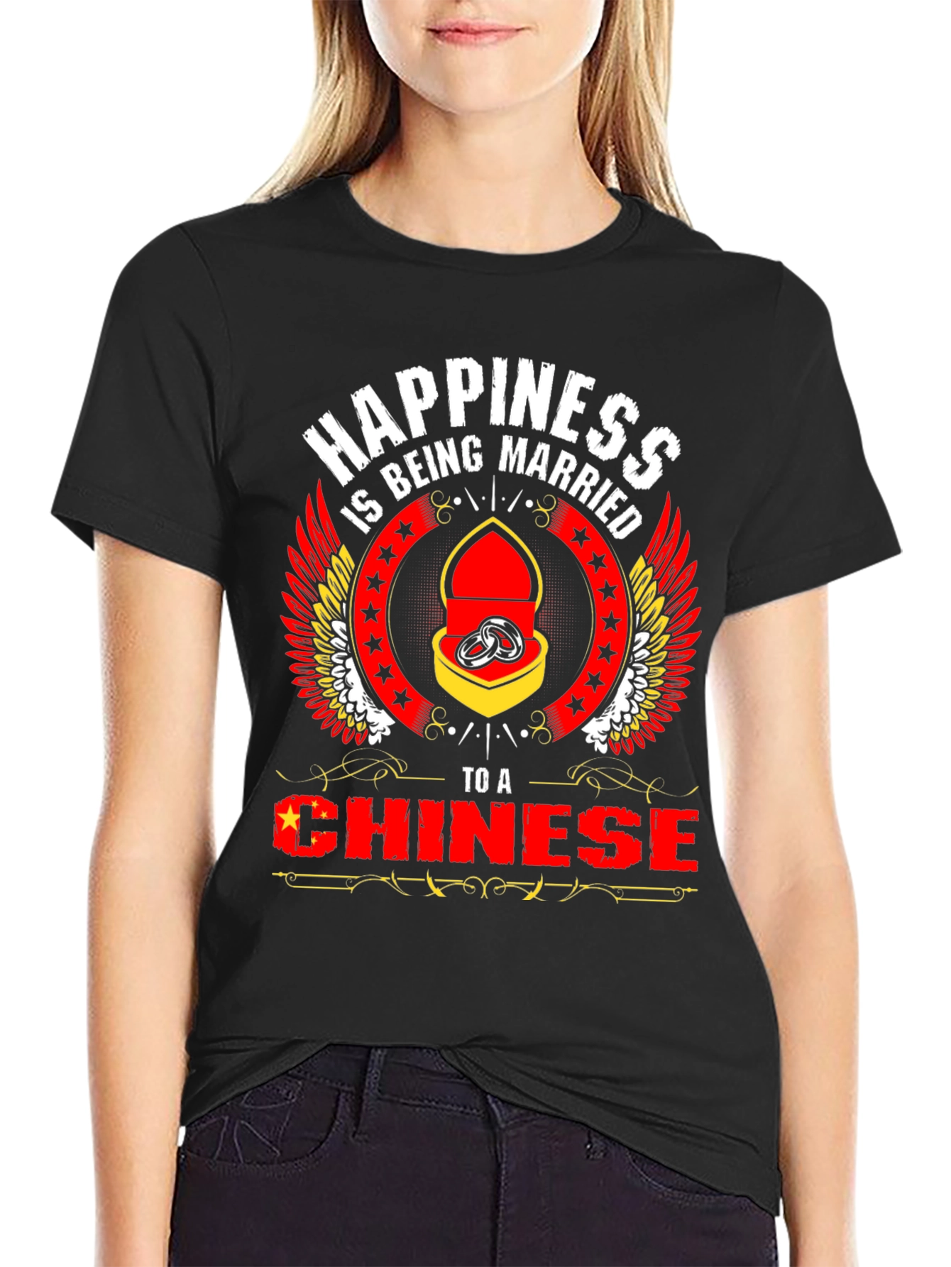 Happiness is Being Married to a Chinese T-Shirt