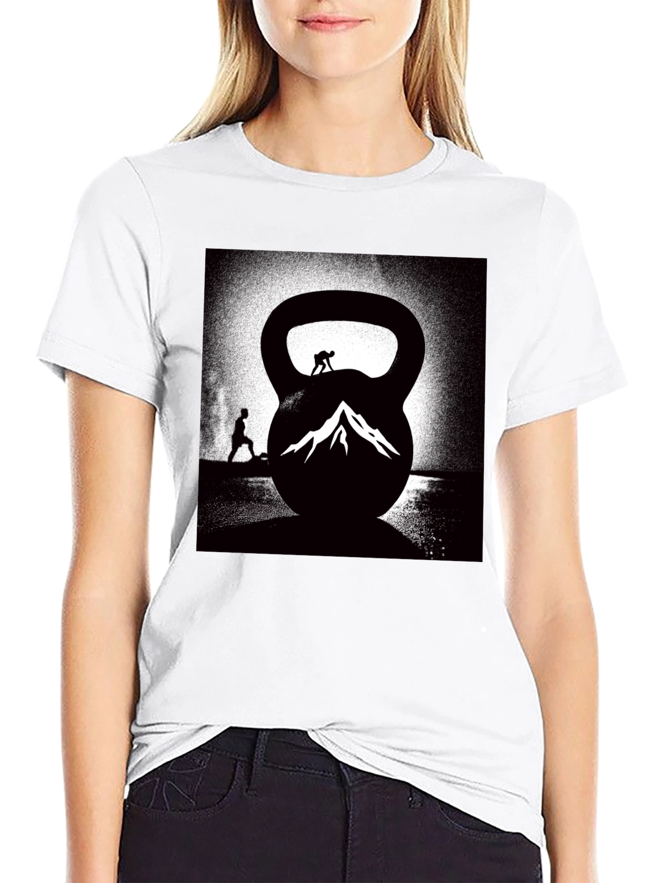 Kettlebell Mountain Black T-Shirt