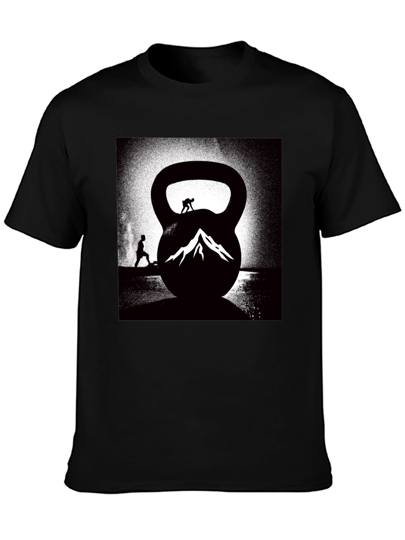 Kettlebell Mountain Black T-Shirt