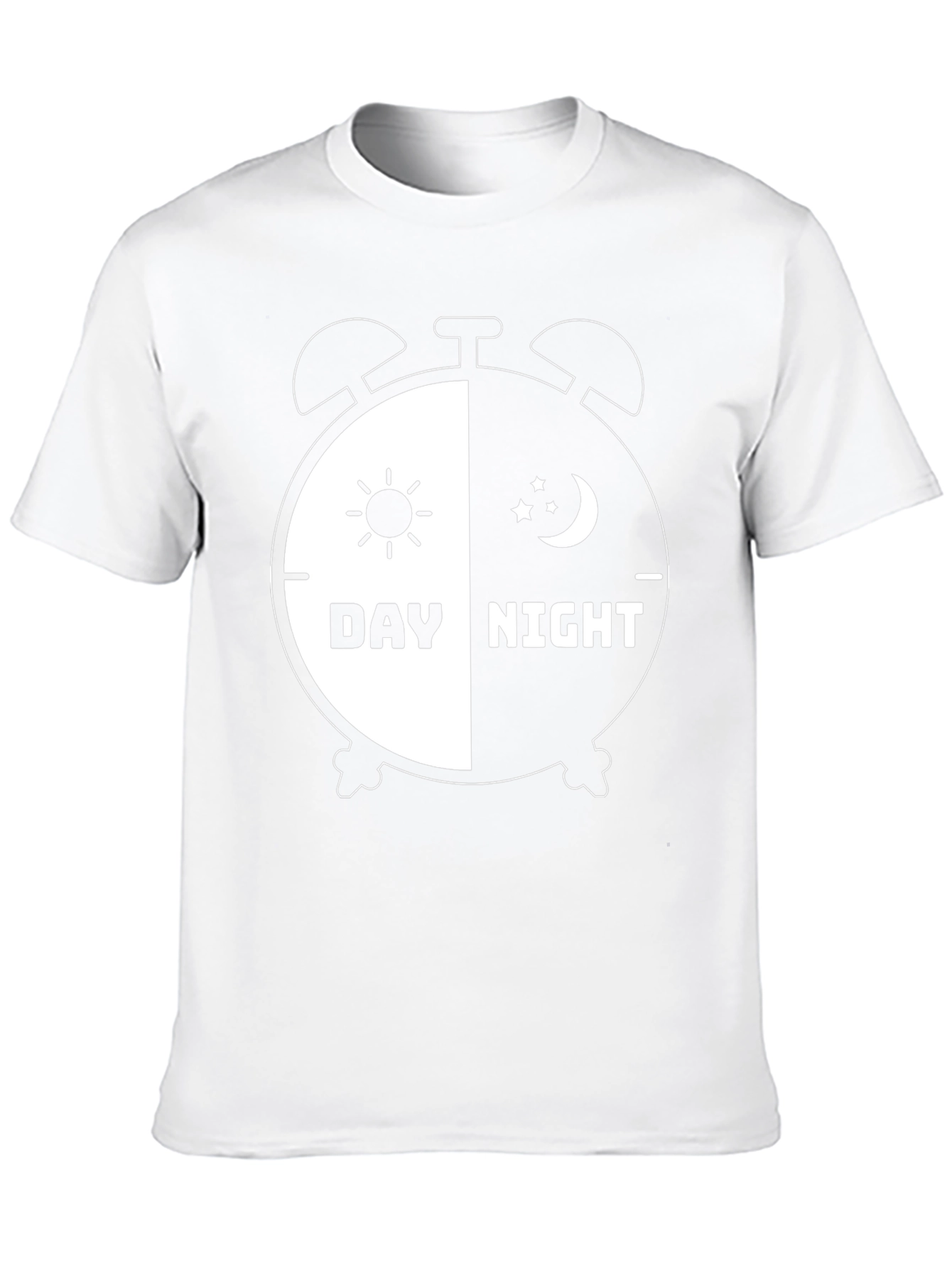 Day and Night Alarm Clock Graphic T-Shirt