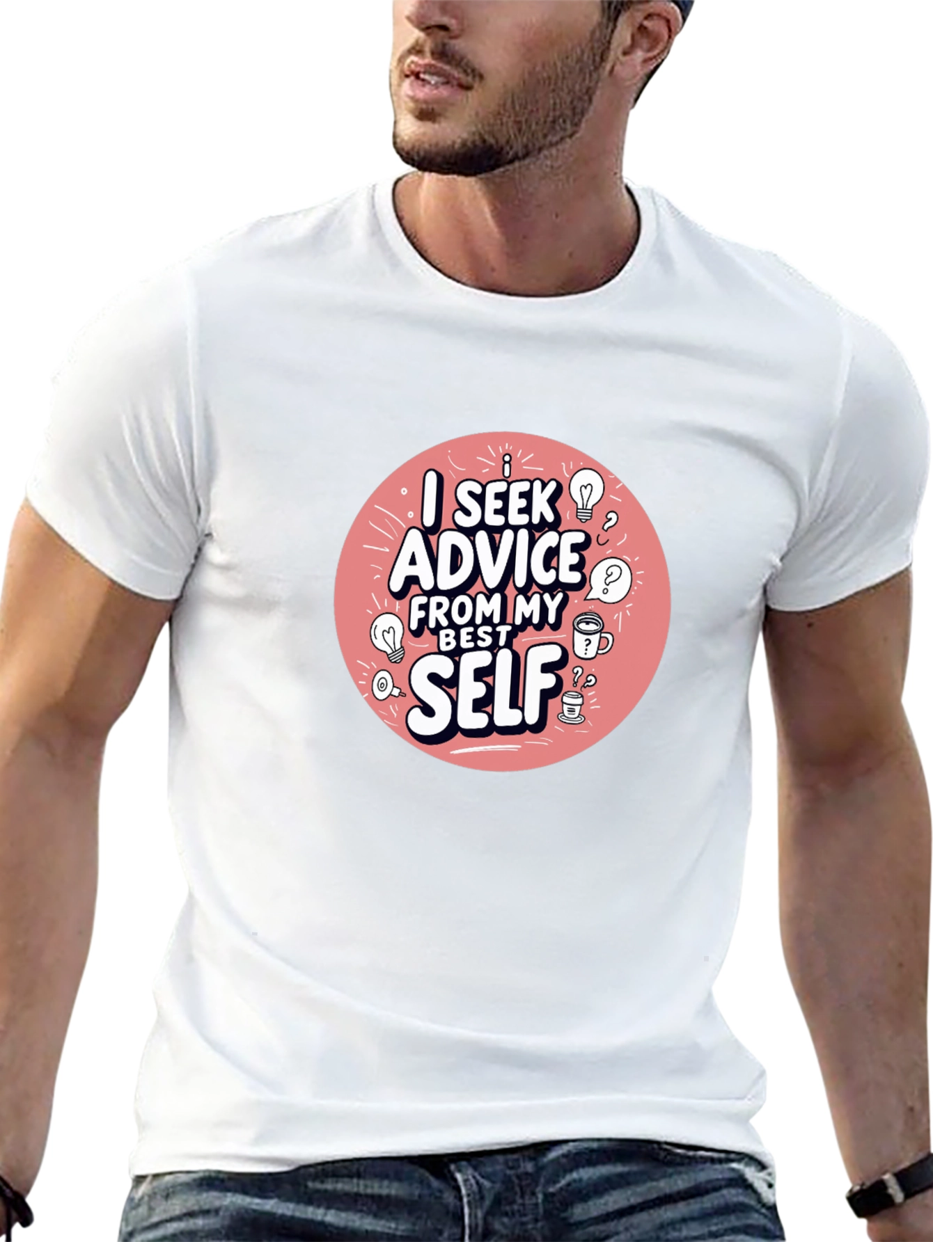 Advice From My Best Self Black Graphic Tee