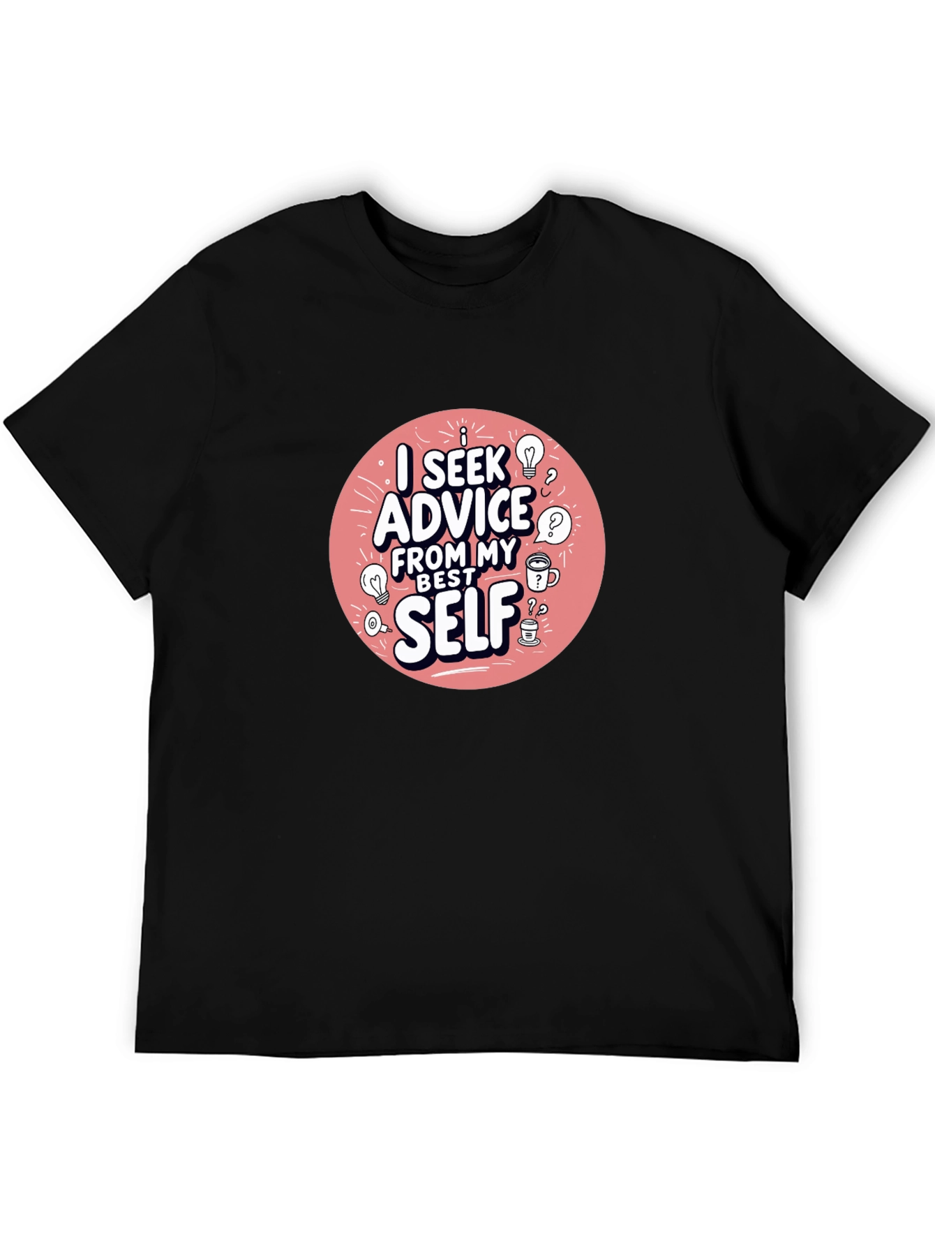 Advice From My Best Self Black Graphic Tee