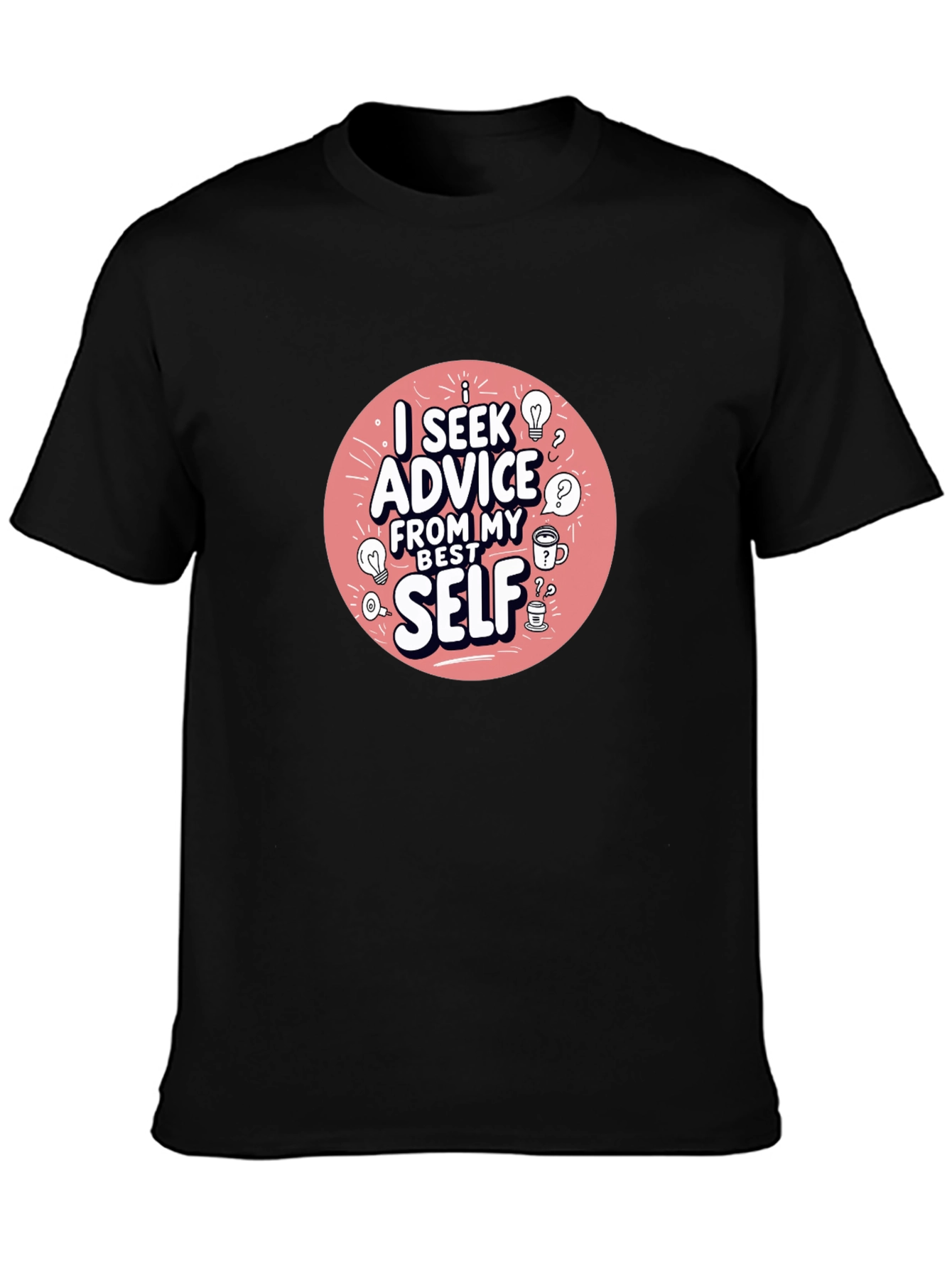 Advice From My Best Self Black Graphic Tee