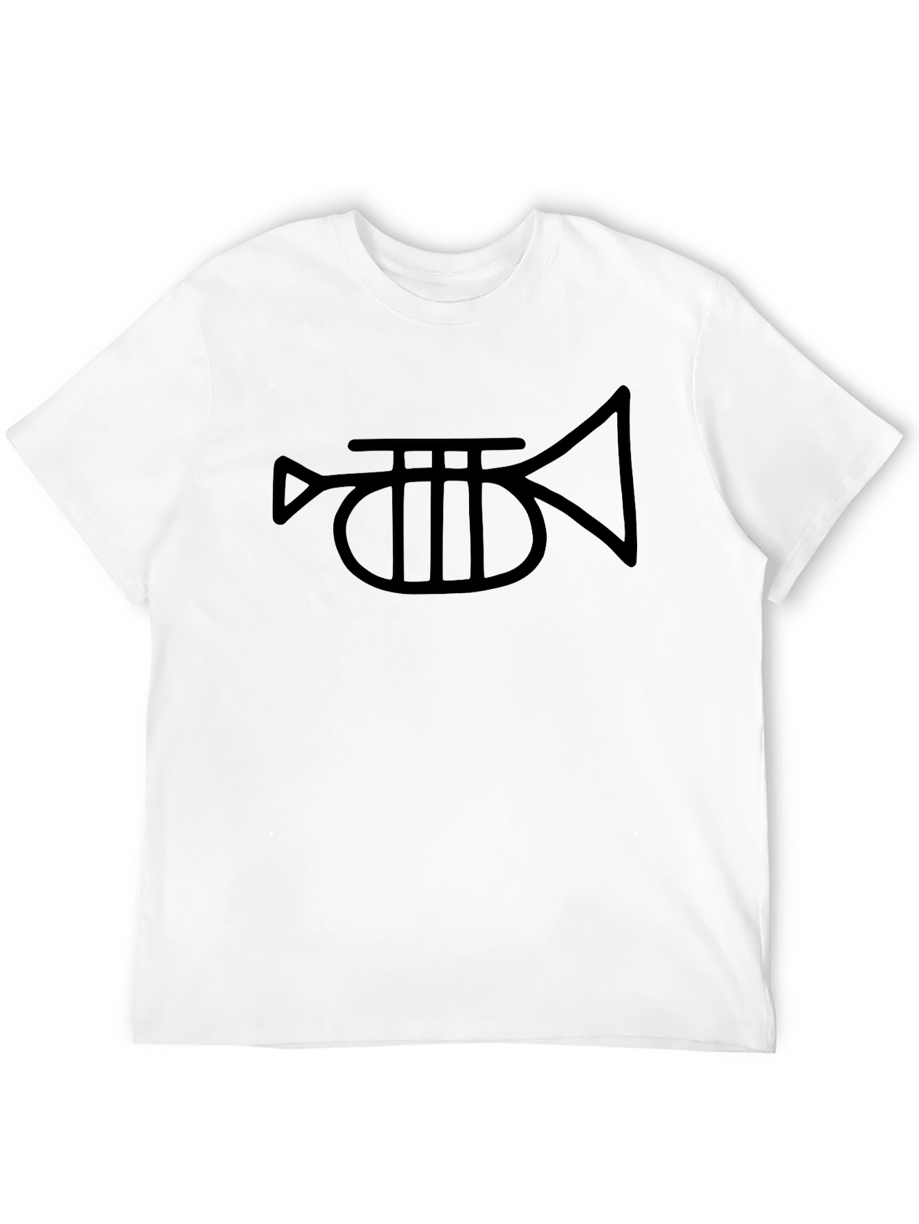 Trumpet Graphic Tee - Classic Black Cotton T-Shirt
