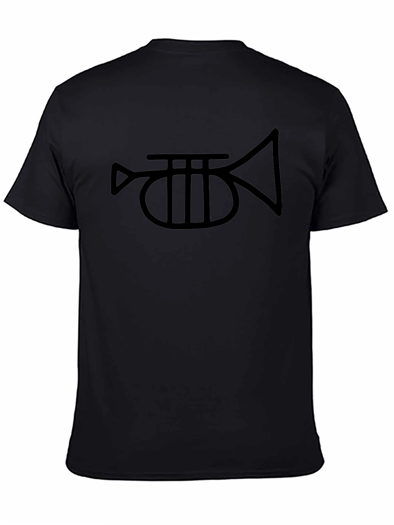 Trumpet Graphic Tee - Classic Black Cotton T-Shirt