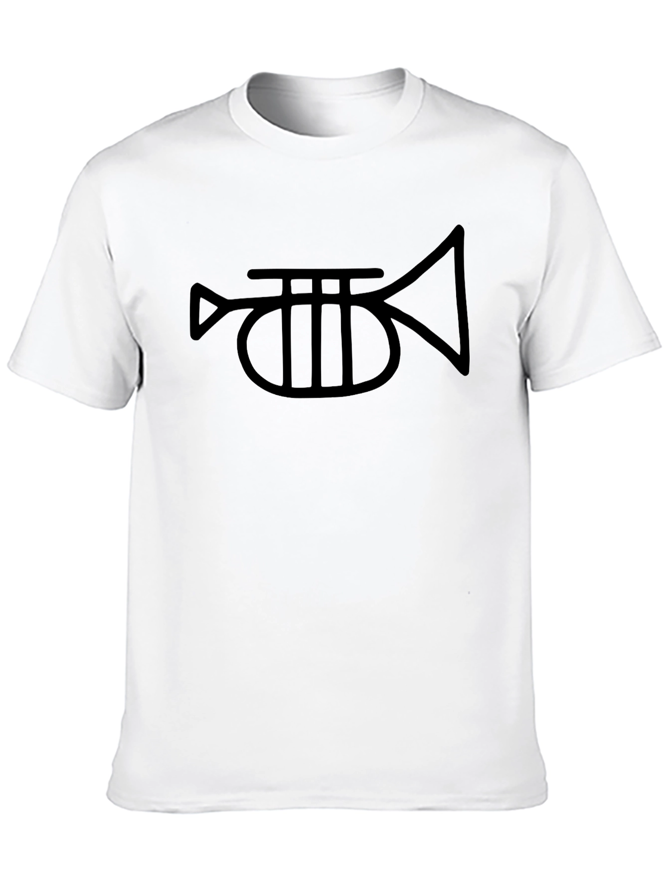 Trumpet Graphic Tee - Classic Black Cotton T-Shirt