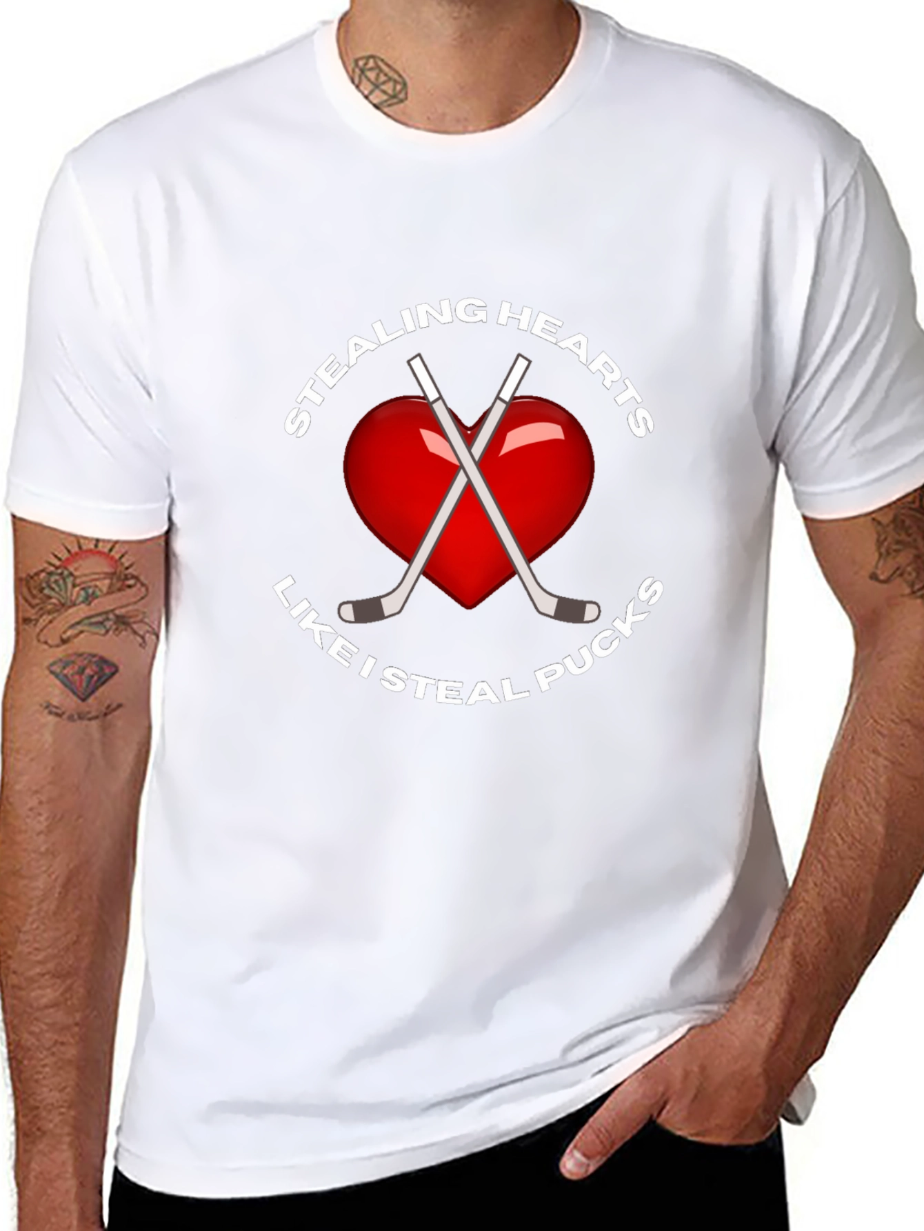 Stealing Hearts Like I Steal Pucks T-Shirt