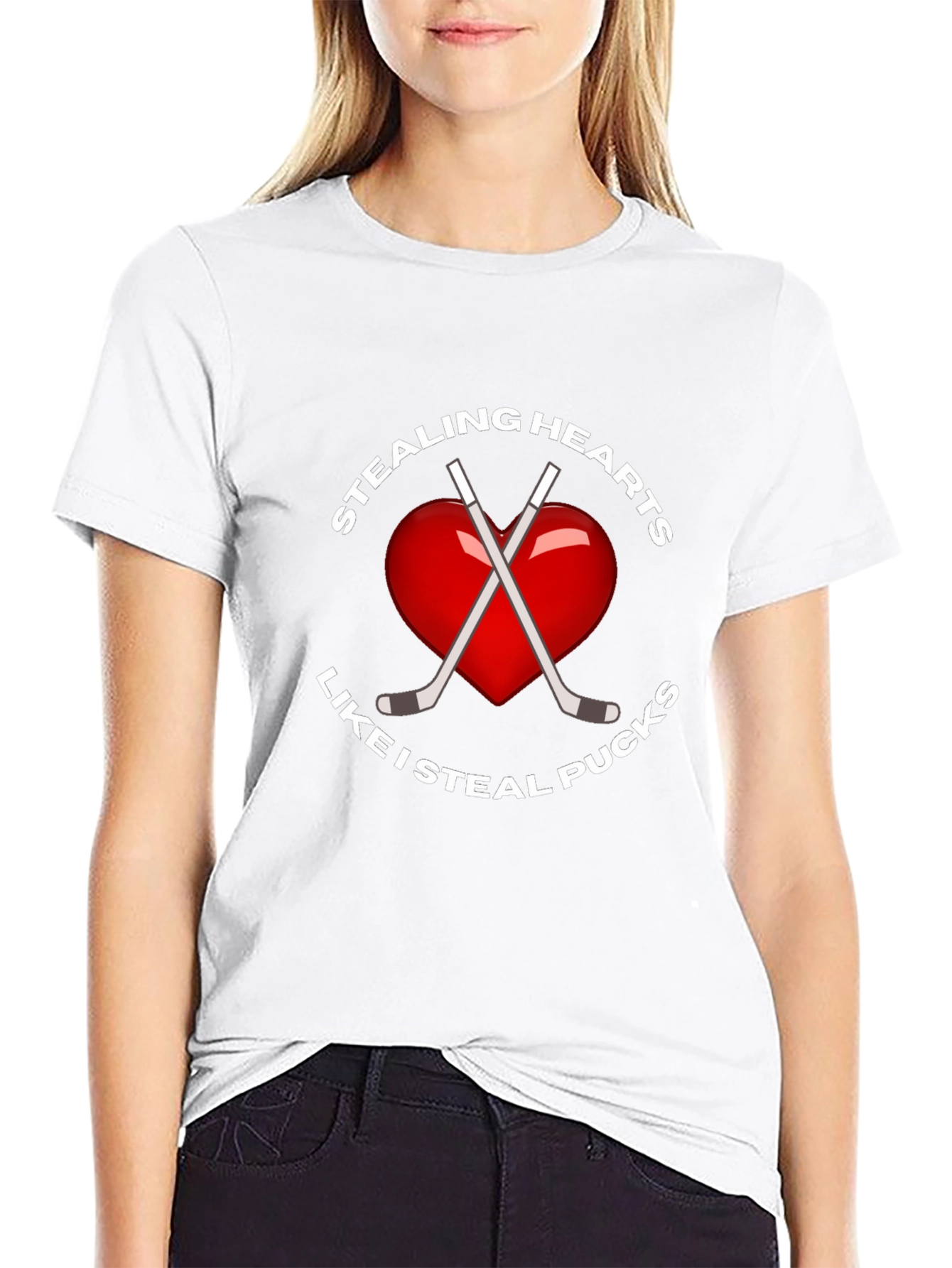 Stealing Hearts Like I Steal Pucks T-Shirt