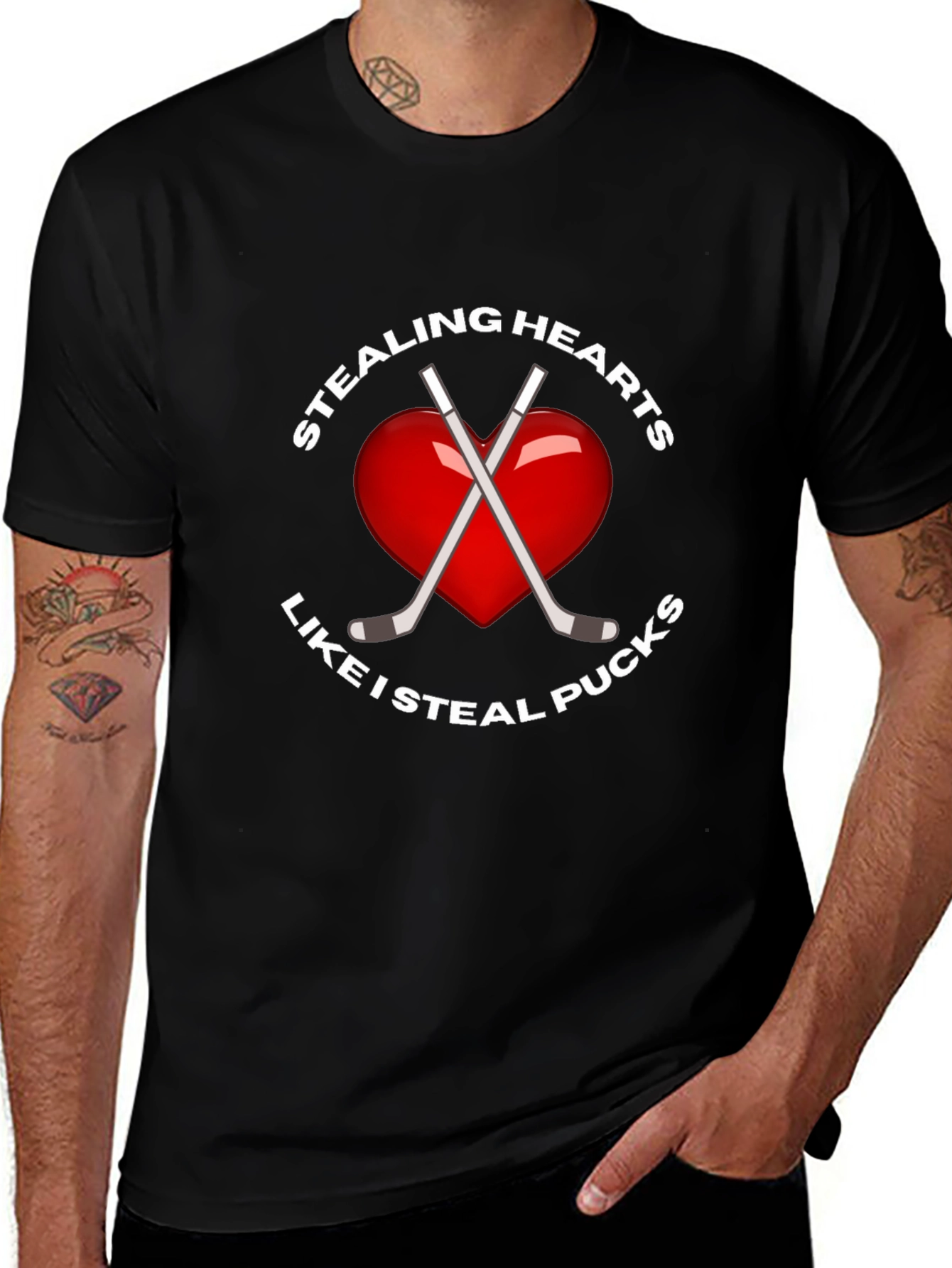 Stealing Hearts Like I Steal Pucks T-Shirt