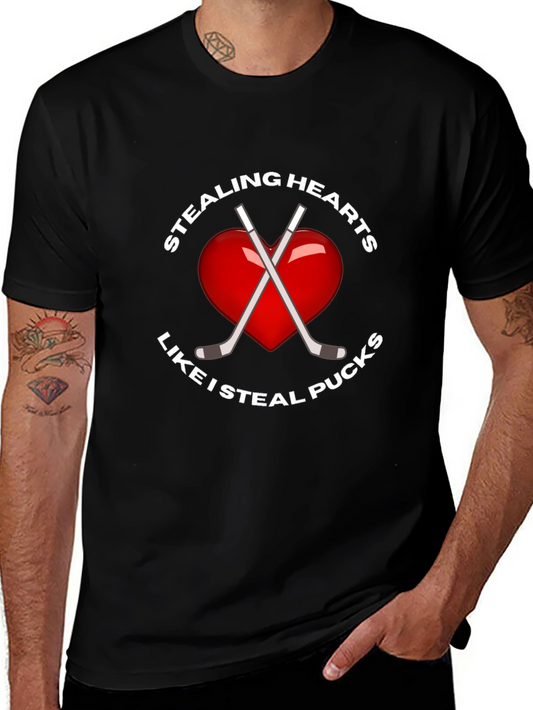 Stealing Hearts Like I Steal Pucks T-Shirt