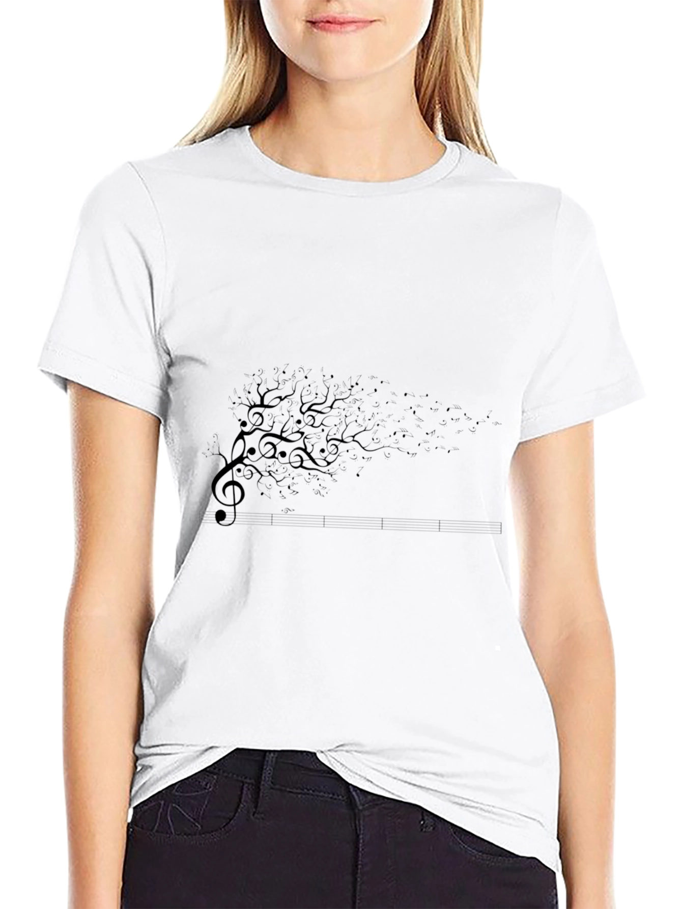 Musical Tree Black T-Shirt