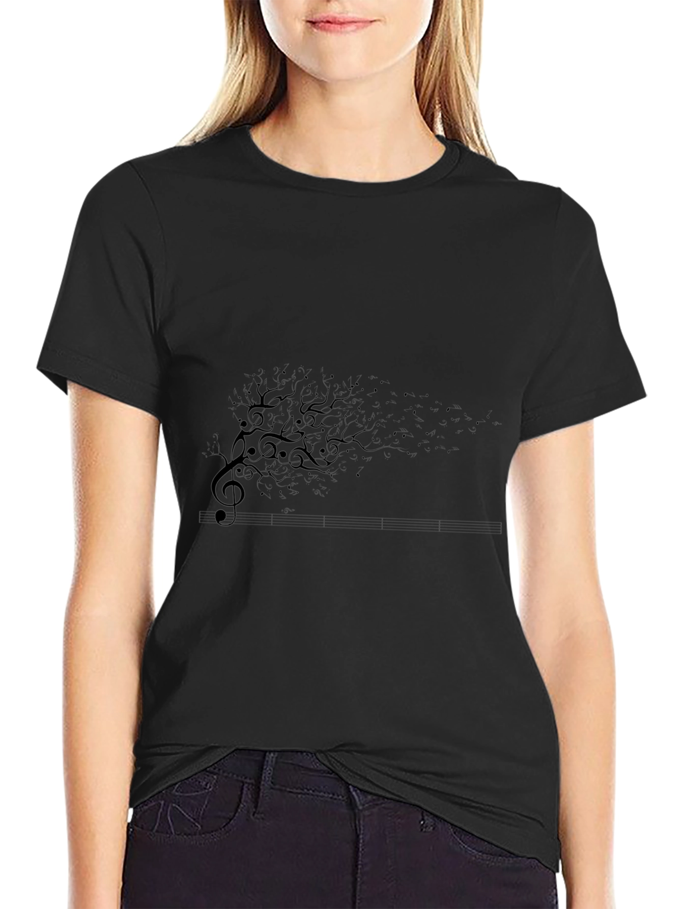 Musical Tree Black T-Shirt