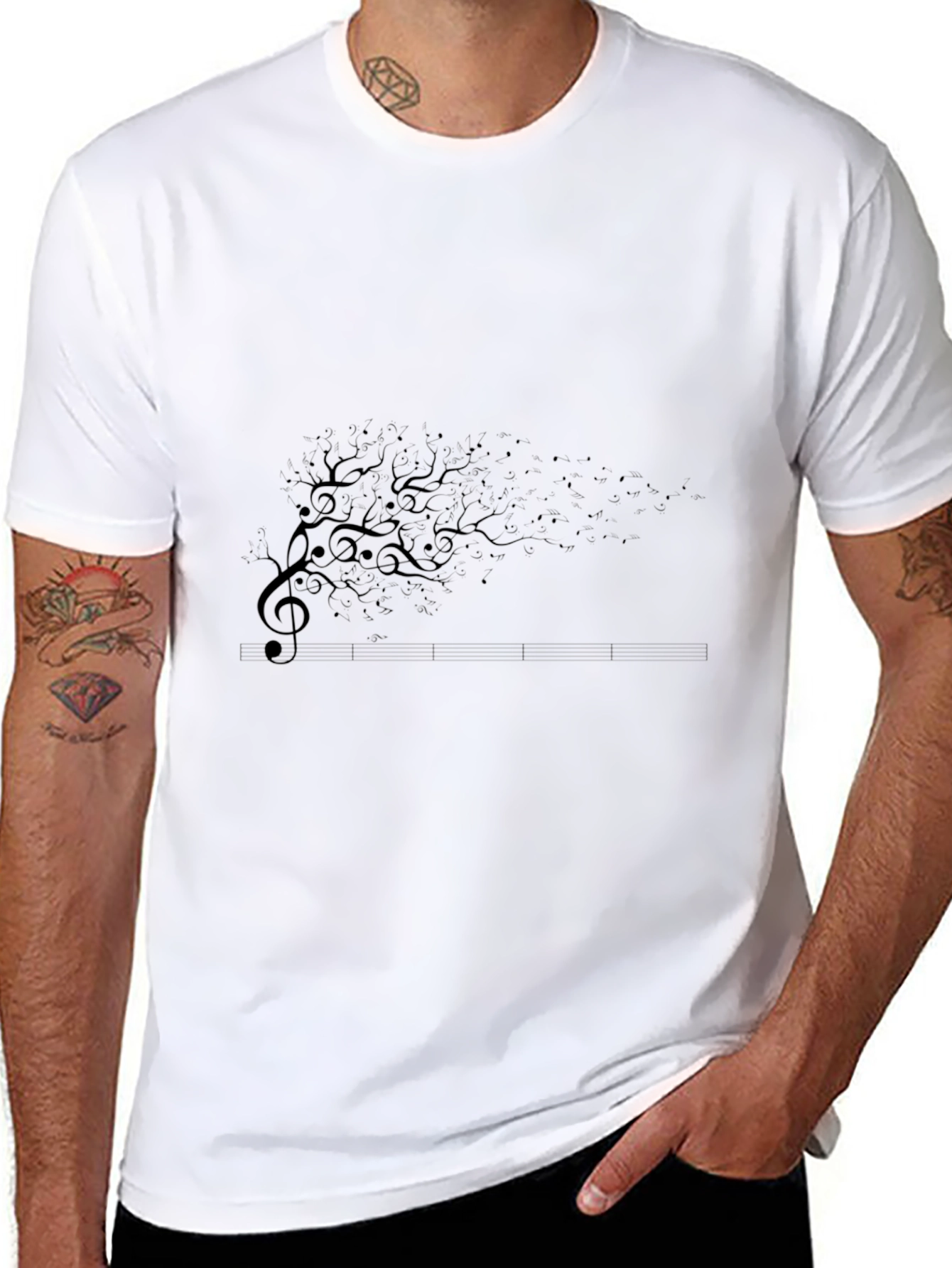Musical Tree Black T-Shirt