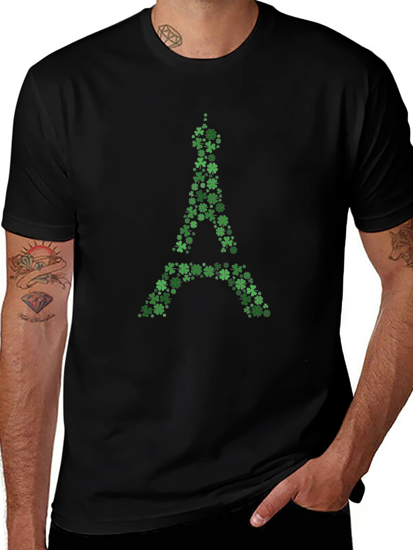 Lucky Eiffel Tower Shamrock T-Shirt