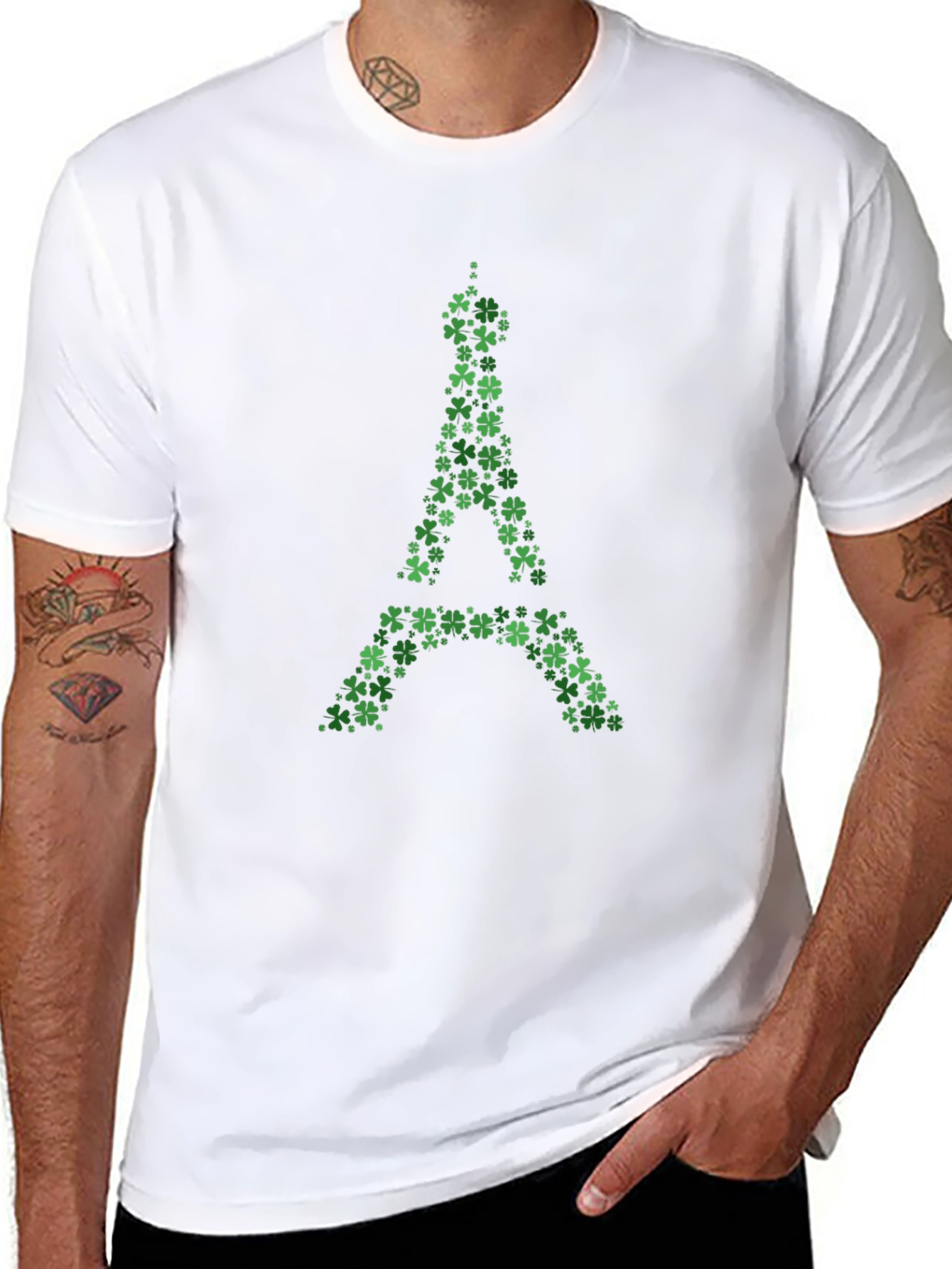 Lucky Eiffel Tower Shamrock T-Shirt