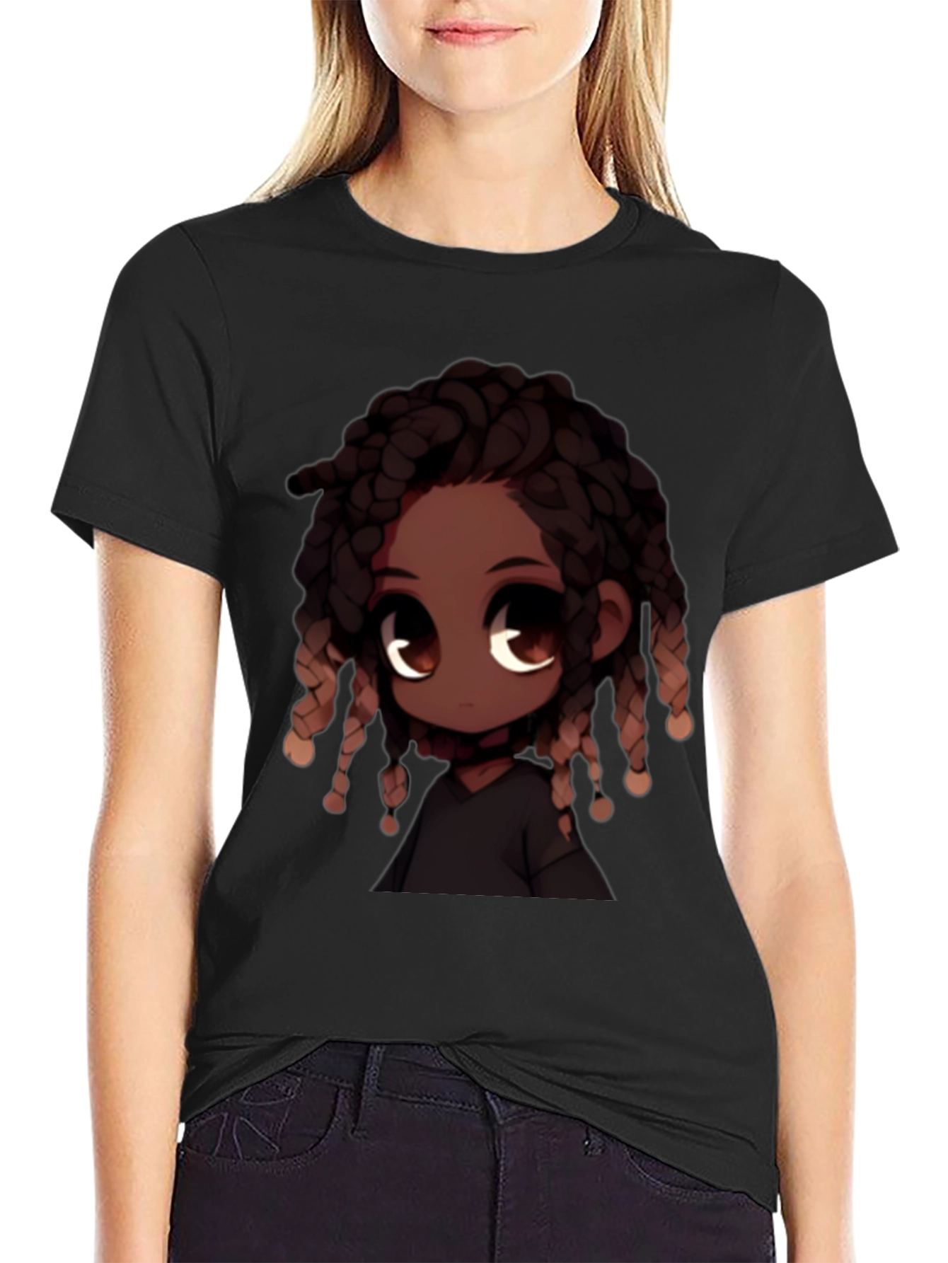 Anime Character Black T-Shirt