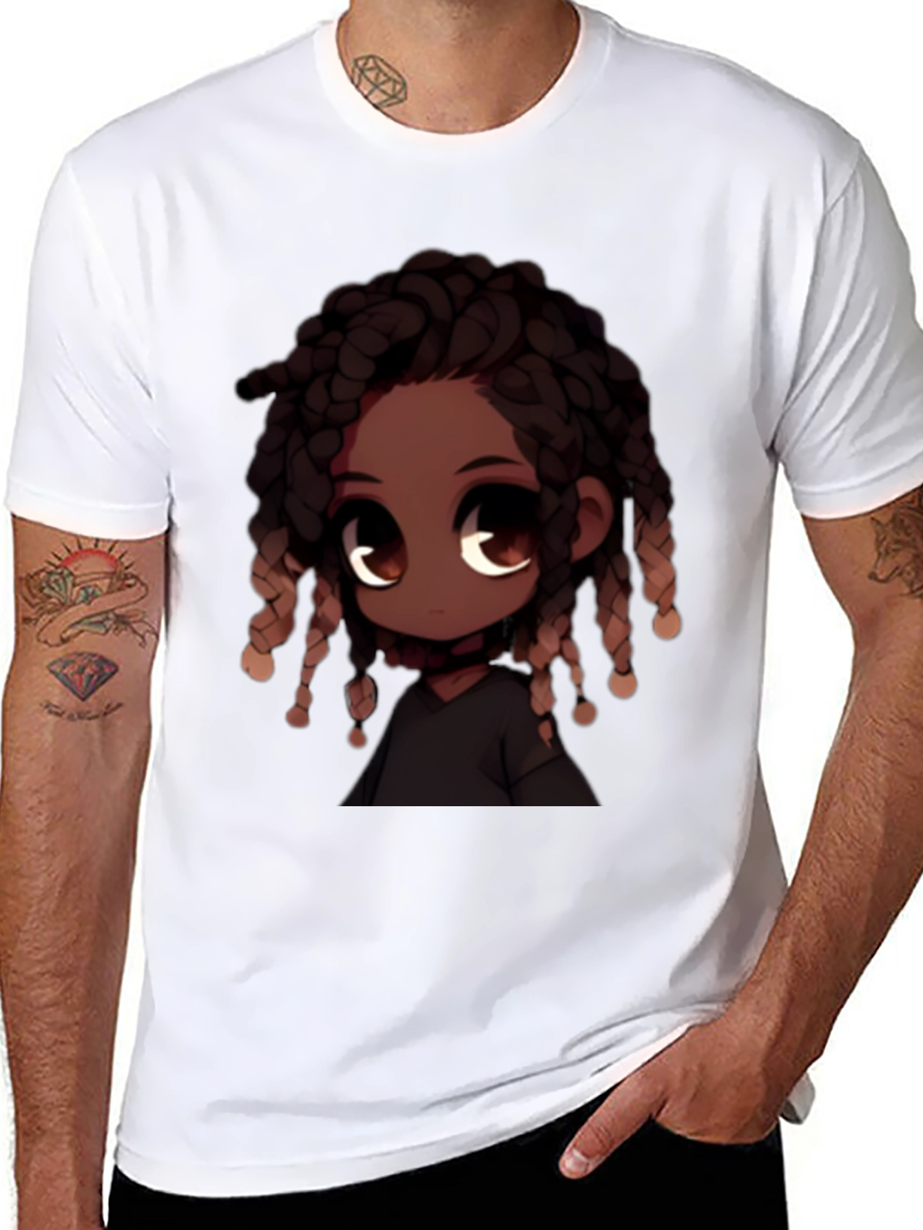 Anime Character Black T-Shirt