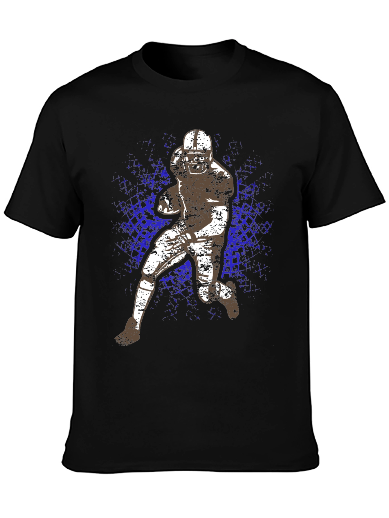 Football Player Graphic Tee - Black