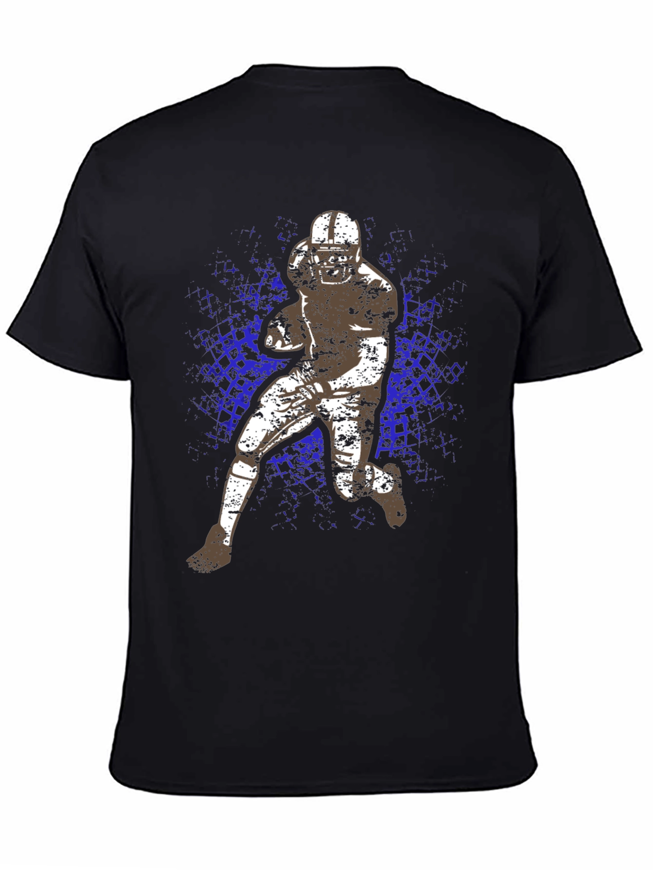Football Player Graphic Tee - Black