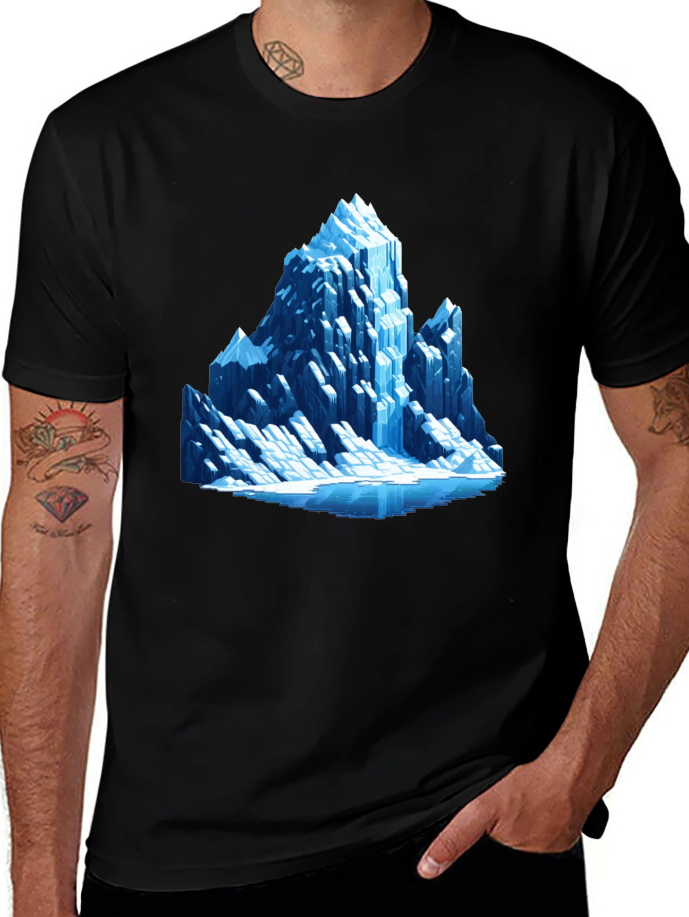 Ice Mountain Graphic Tee - Black