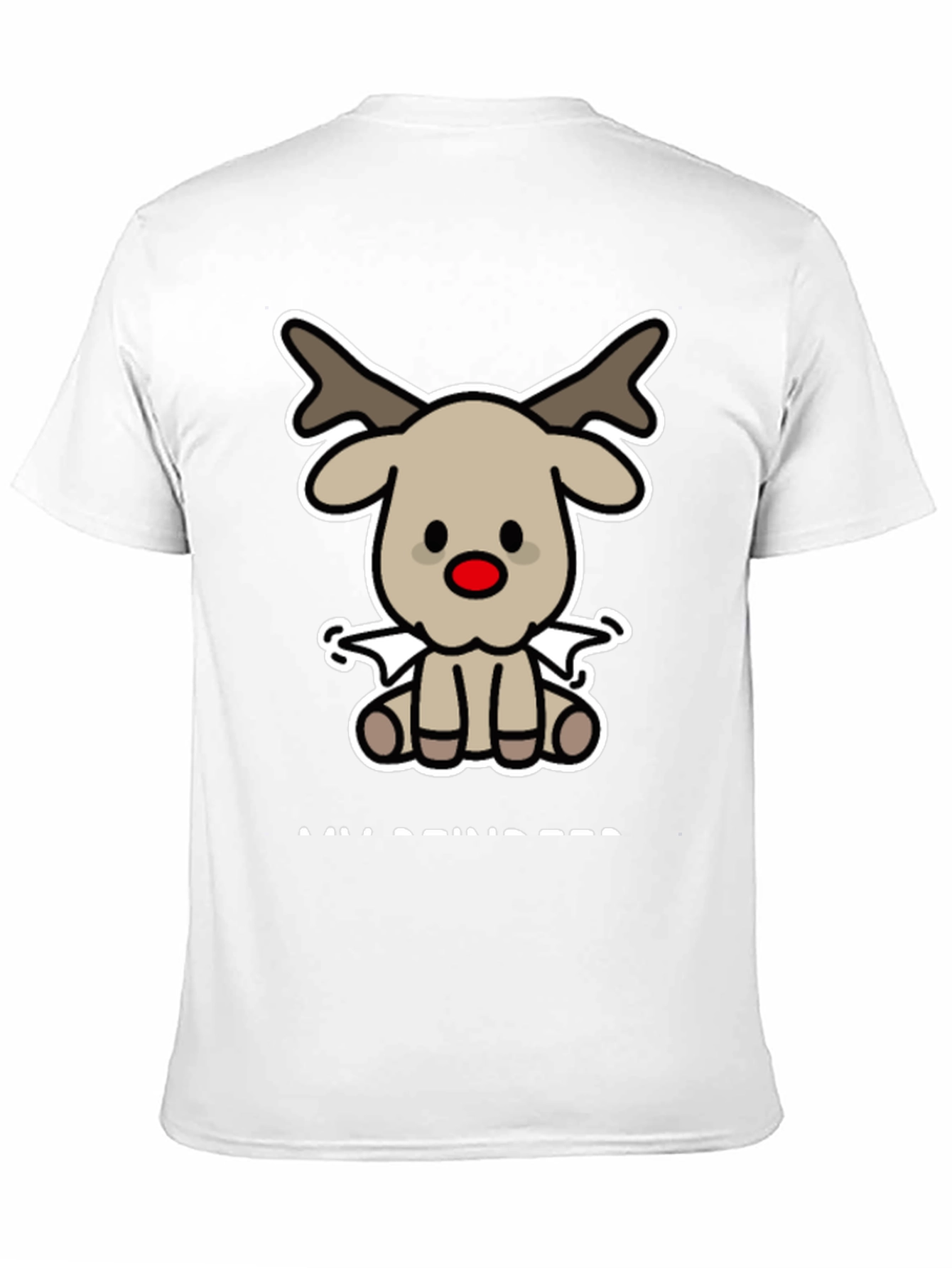 Cute Reindeer Graphic Tee - Holiday Style