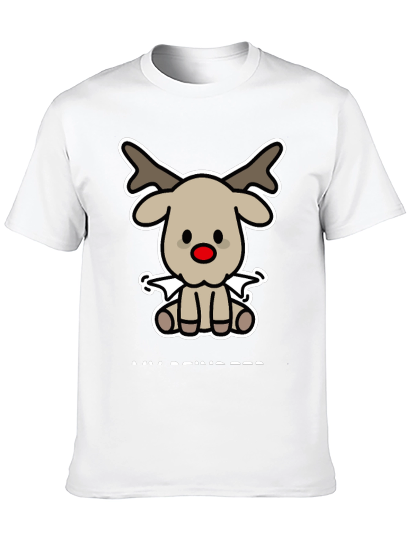 Cute Reindeer Graphic Tee - Holiday Style