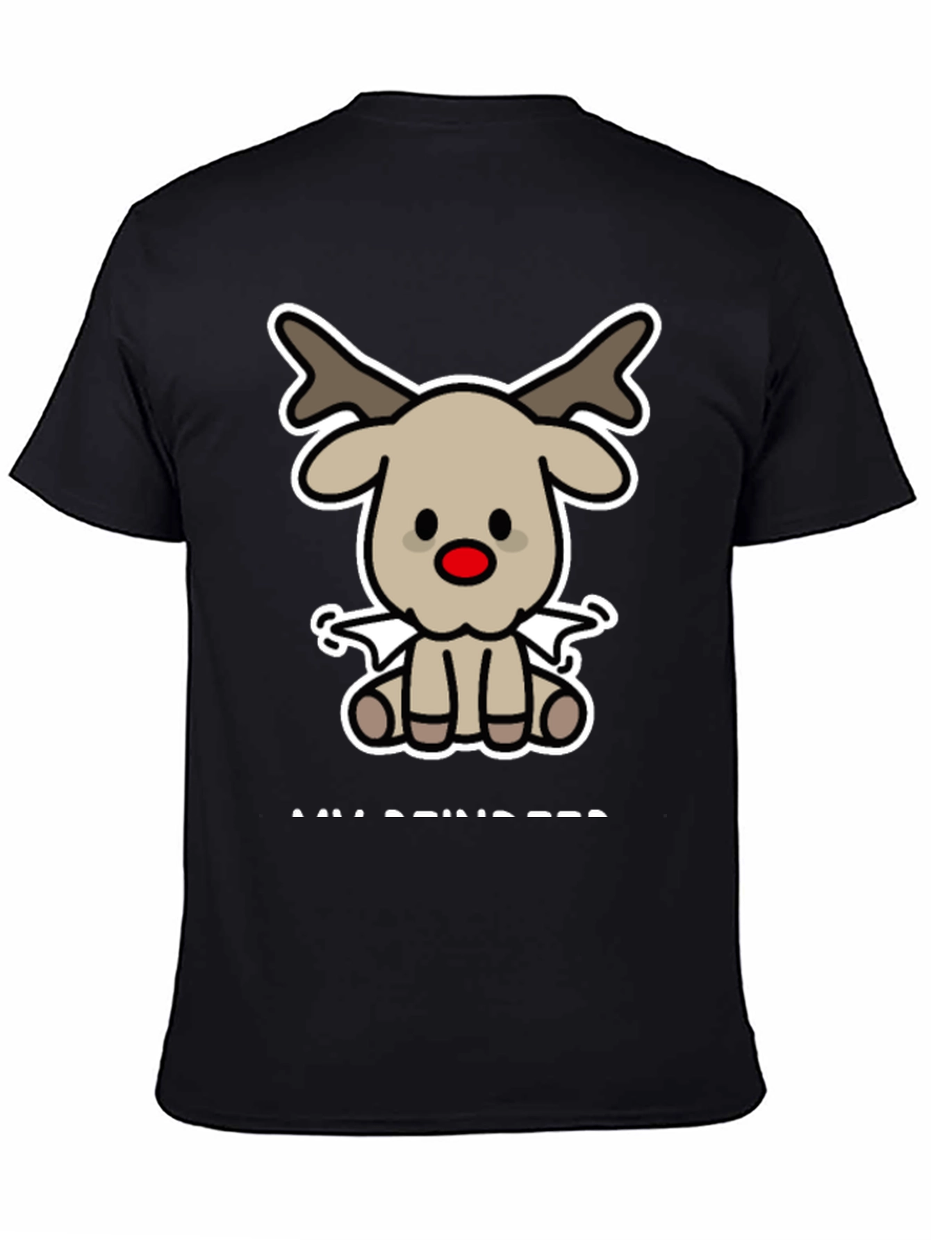 Cute Reindeer Graphic Tee - Holiday Style