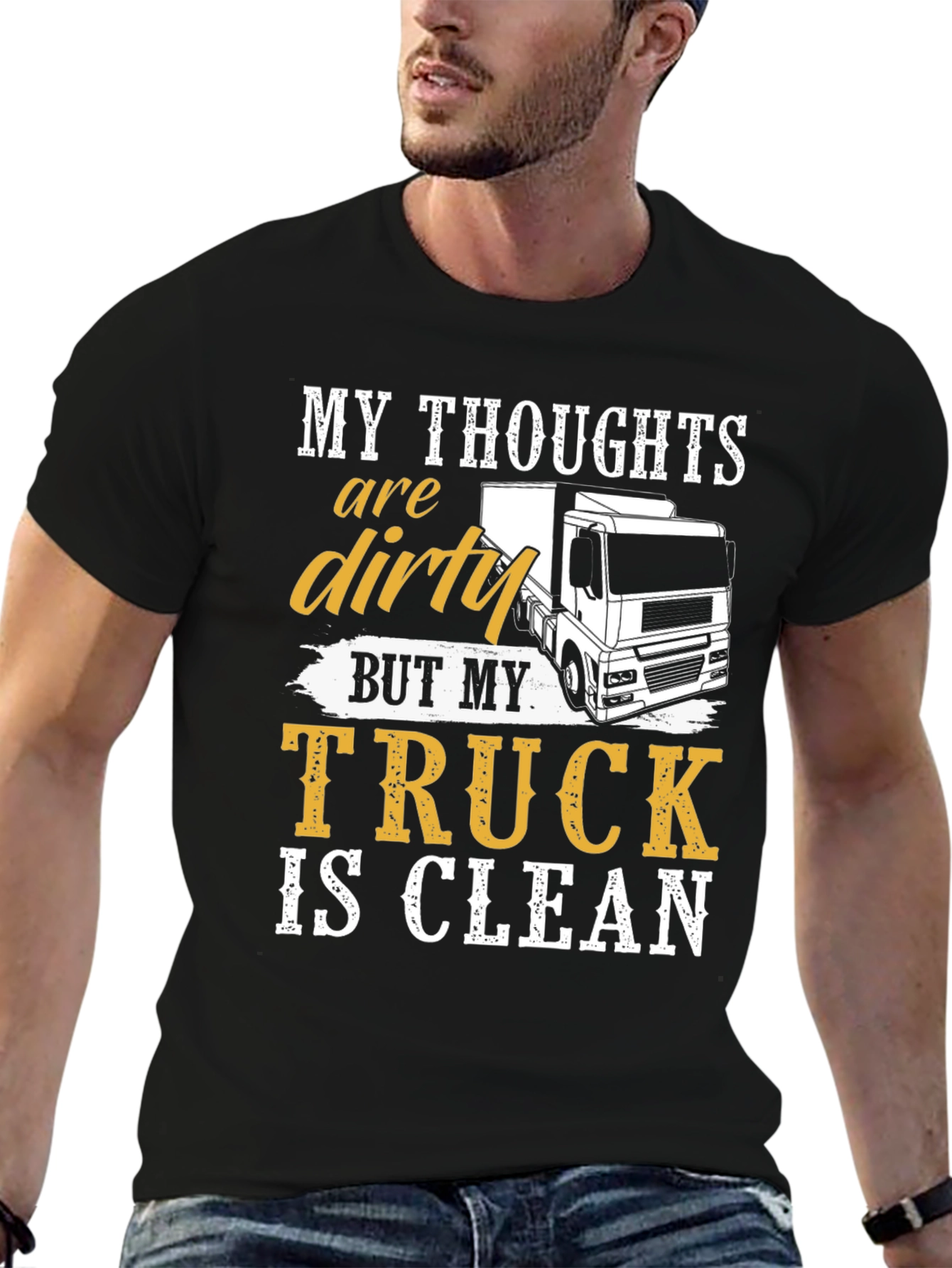 Dirty Thoughts Clean Truck Graphic T-Shirt