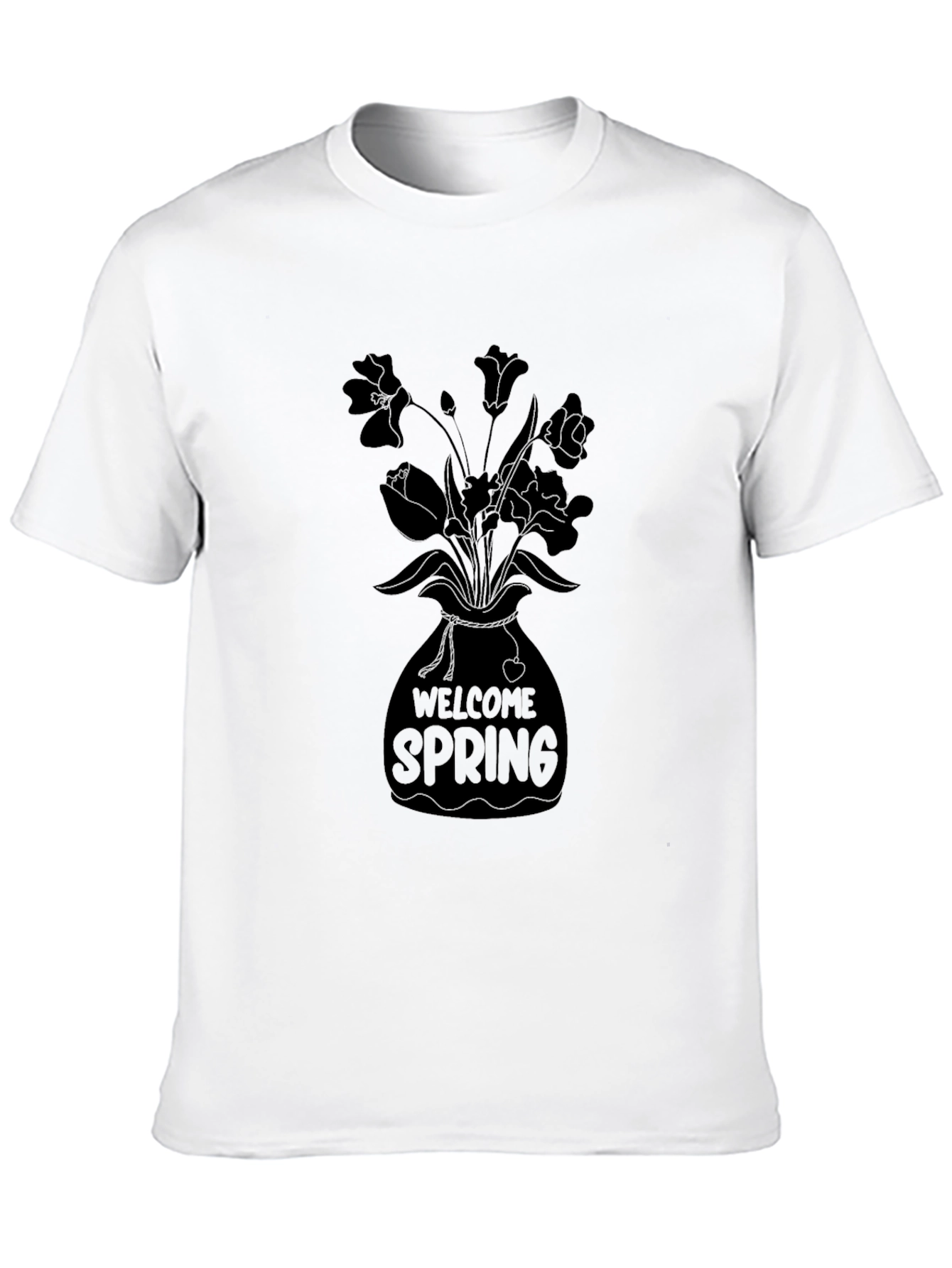 Welcome Spring Graphic Tee - Black