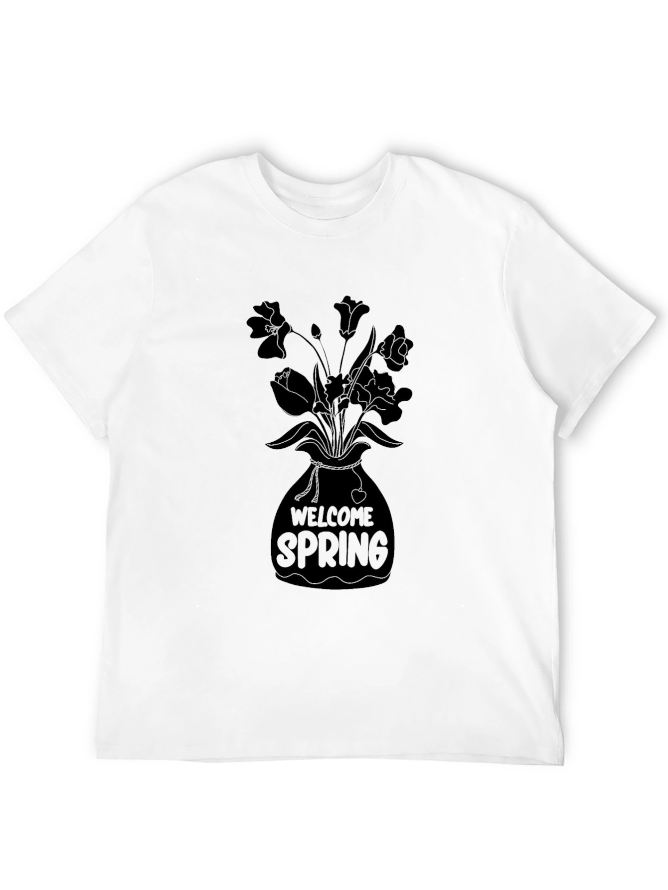 Welcome Spring Graphic Tee - Black