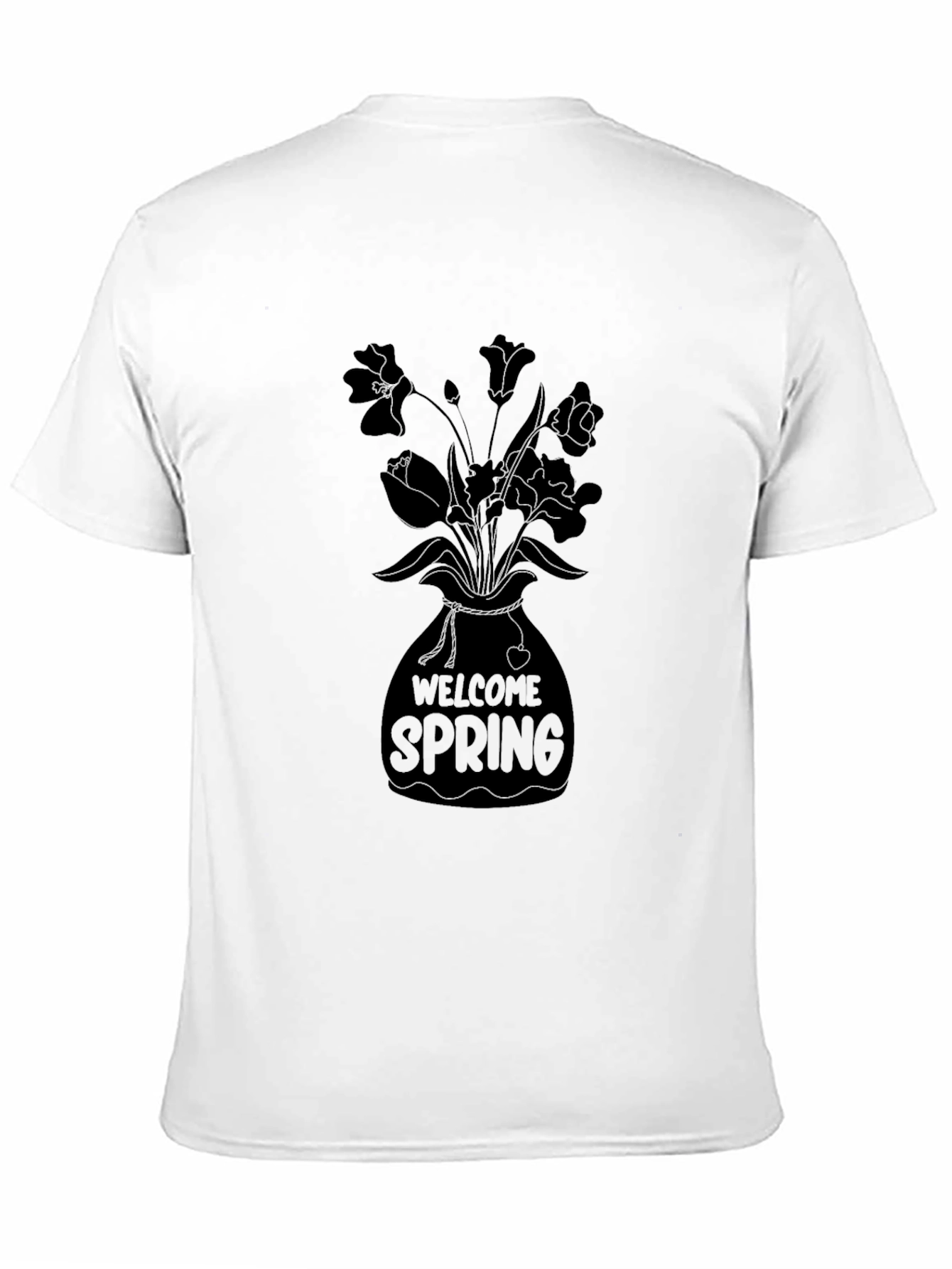 Welcome Spring Graphic Tee - Black