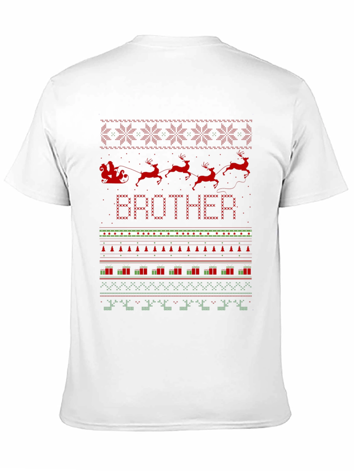 Brother Ugly Christmas Sweater Style T-Shirt
