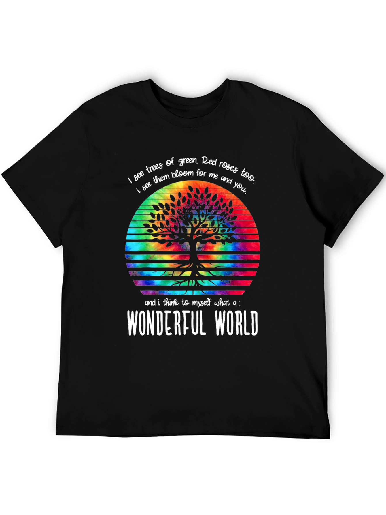 Wonderful World Tree Tie-Dye Graphic Tee