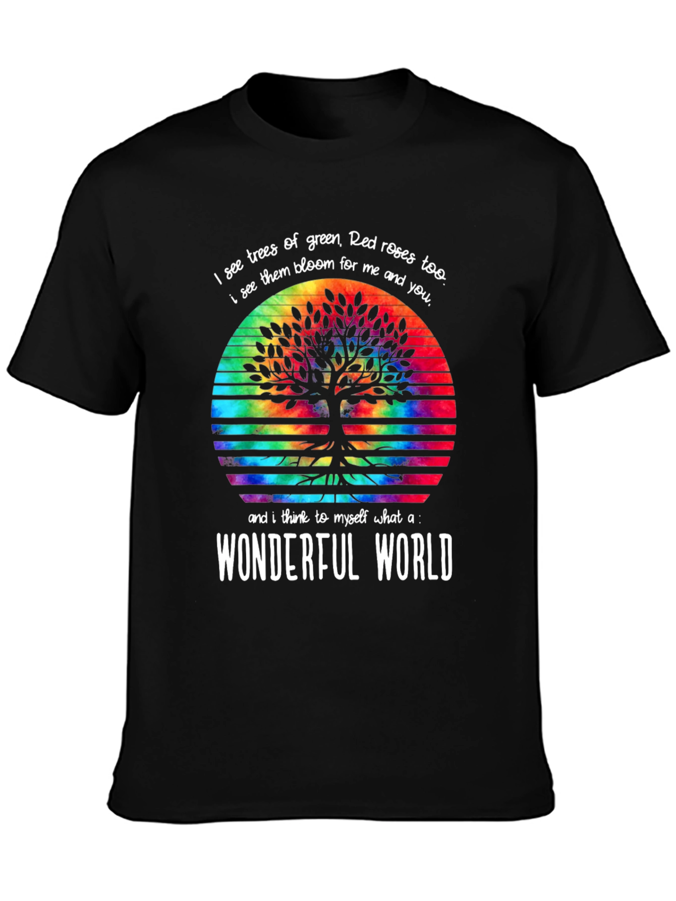 Wonderful World Tree Tie-Dye Graphic Tee