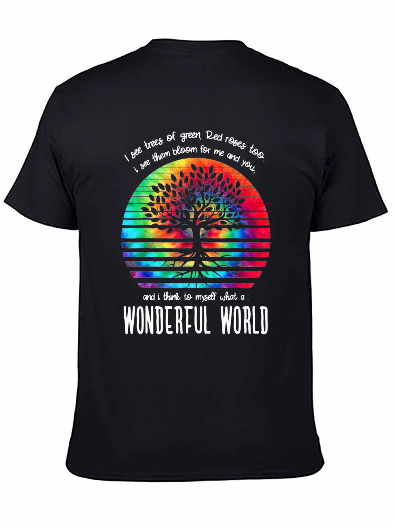 Wonderful World Tree Tie-Dye Graphic Tee