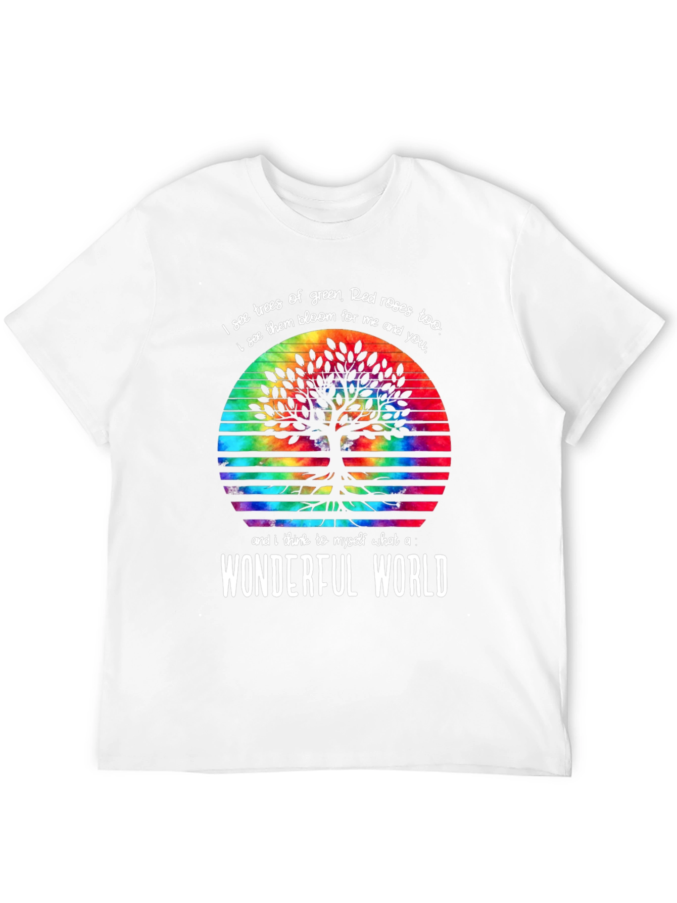 Wonderful World Tree Tie-Dye Graphic Tee