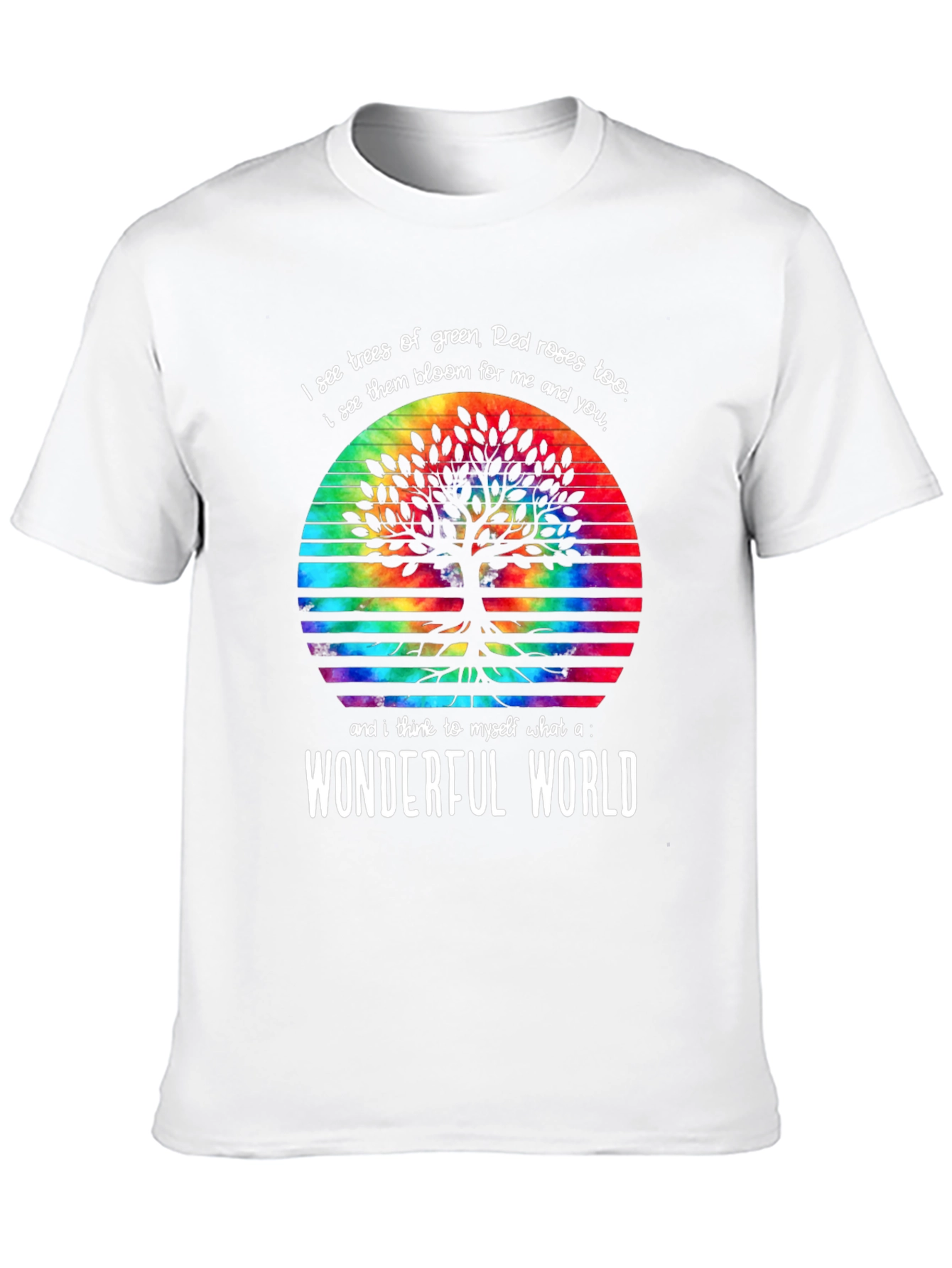 Wonderful World Tree Tie-Dye Graphic Tee