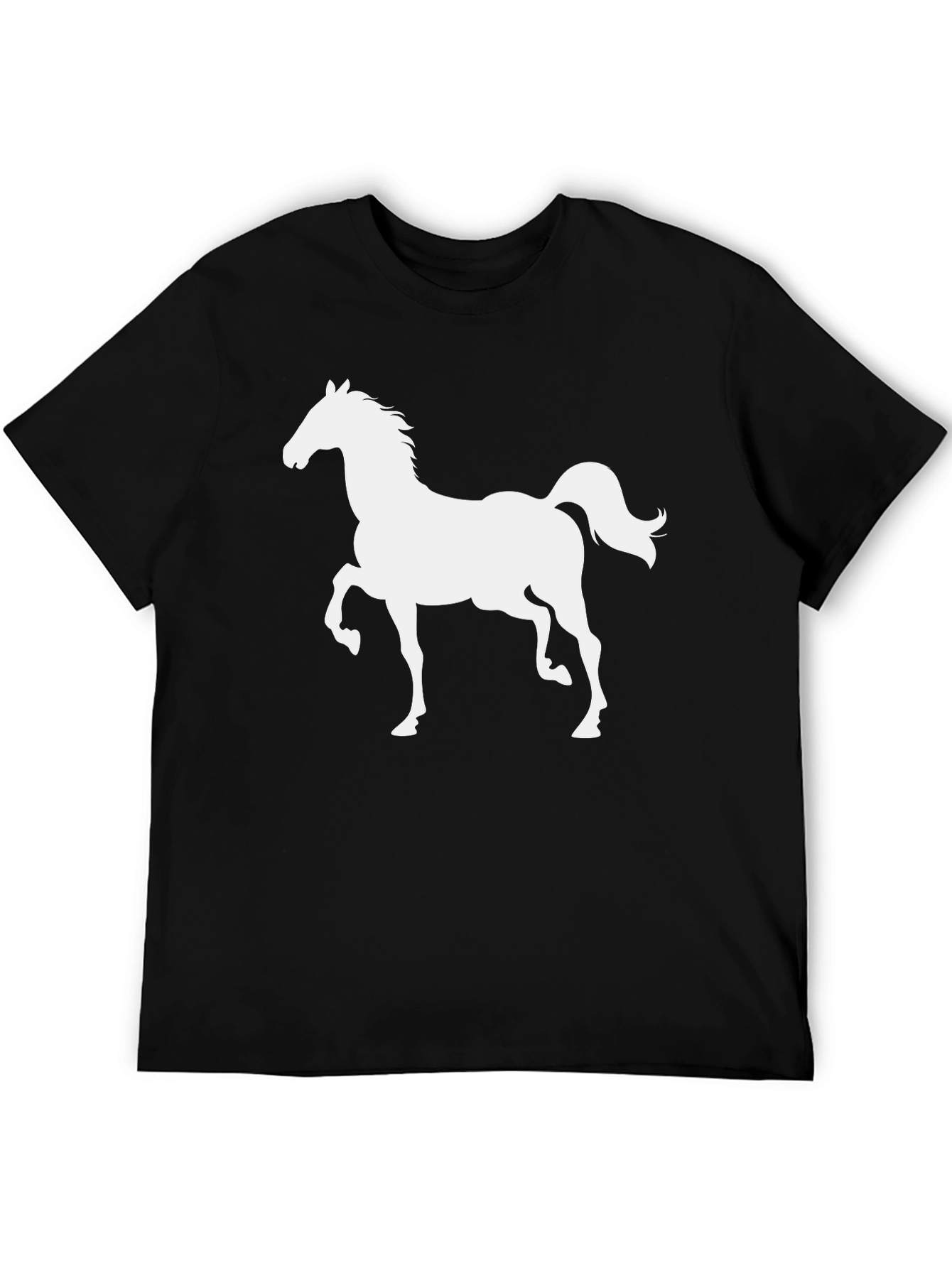 Black Horse Graphic Tee - Stylish Mens T-Shirt