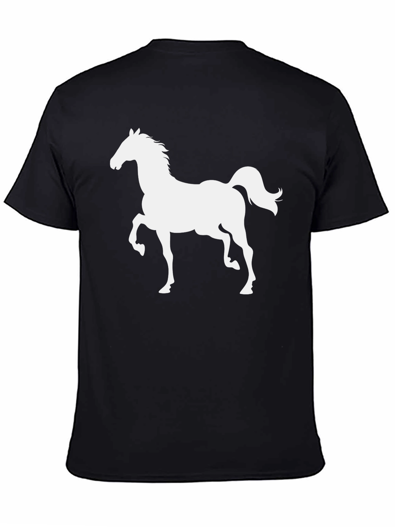 Black Horse Graphic Tee - Stylish Mens T-Shirt