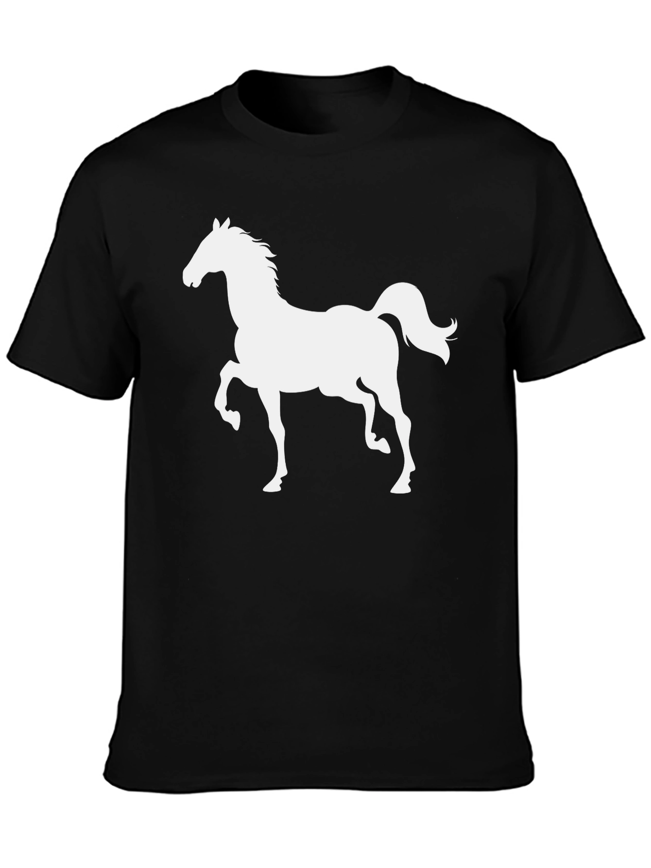 Black Horse Graphic Tee - Stylish Mens T-Shirt