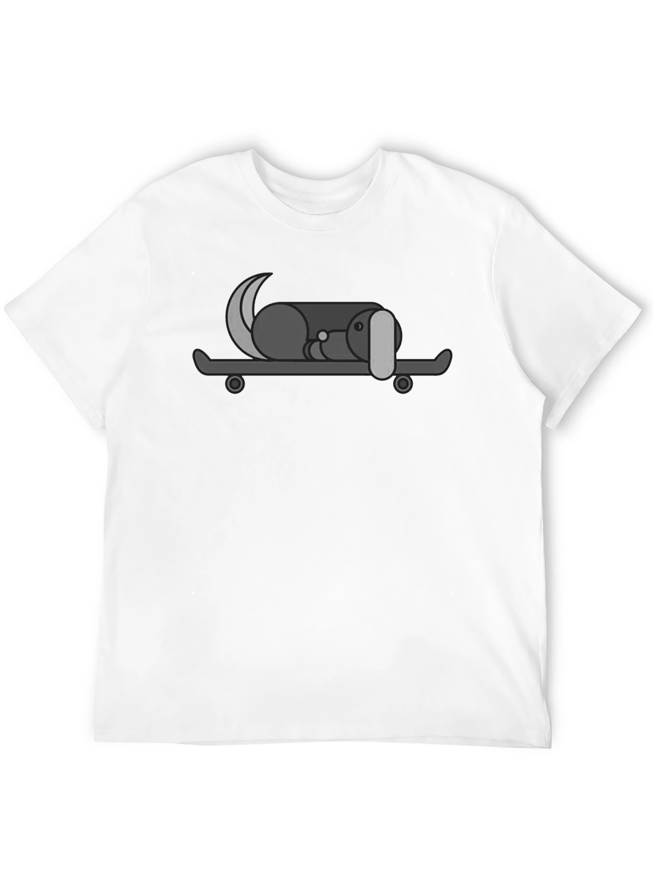 Dog on Skateboard Graphic Tee - Black