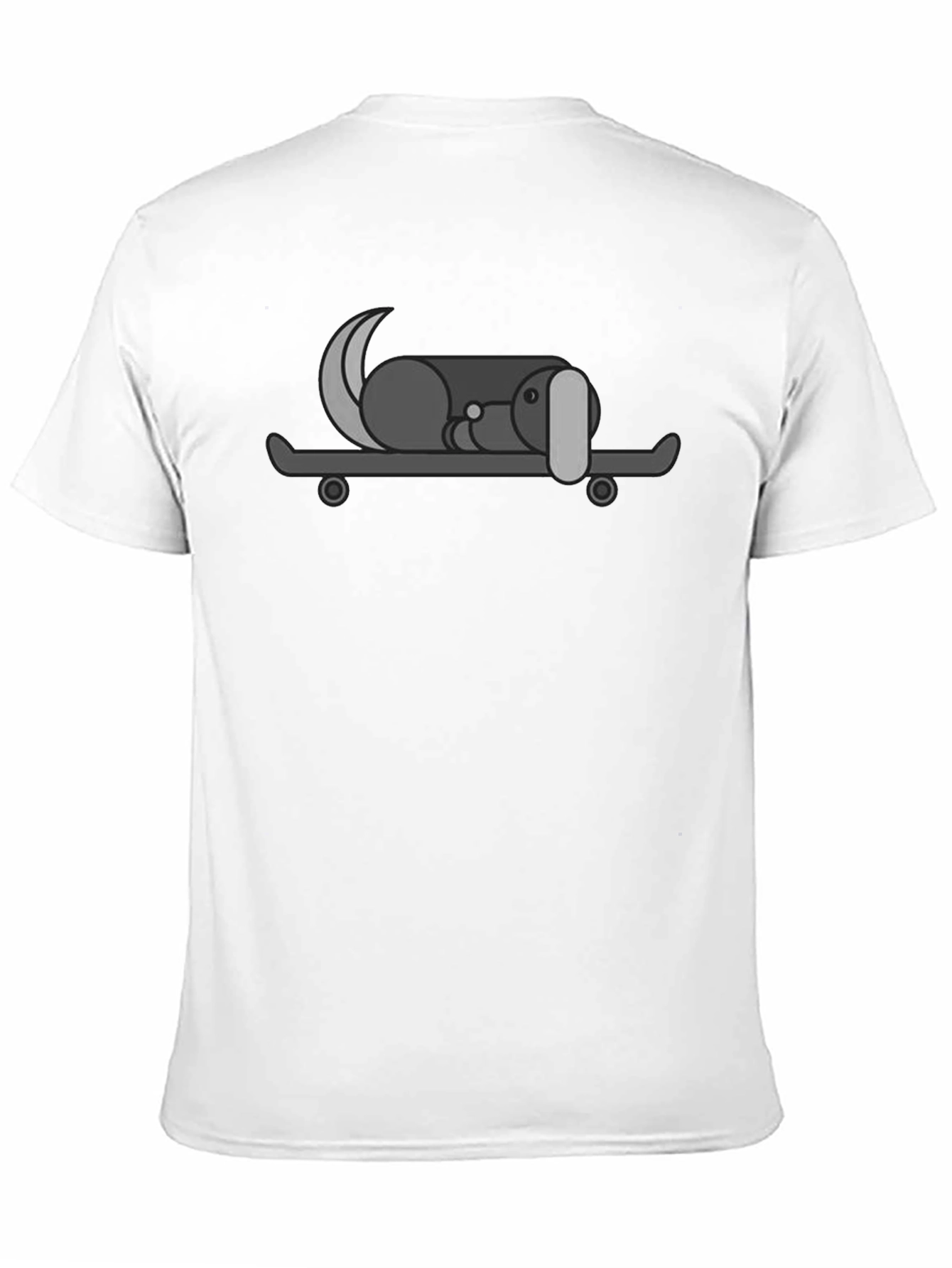 Dog on Skateboard Graphic Tee - Black