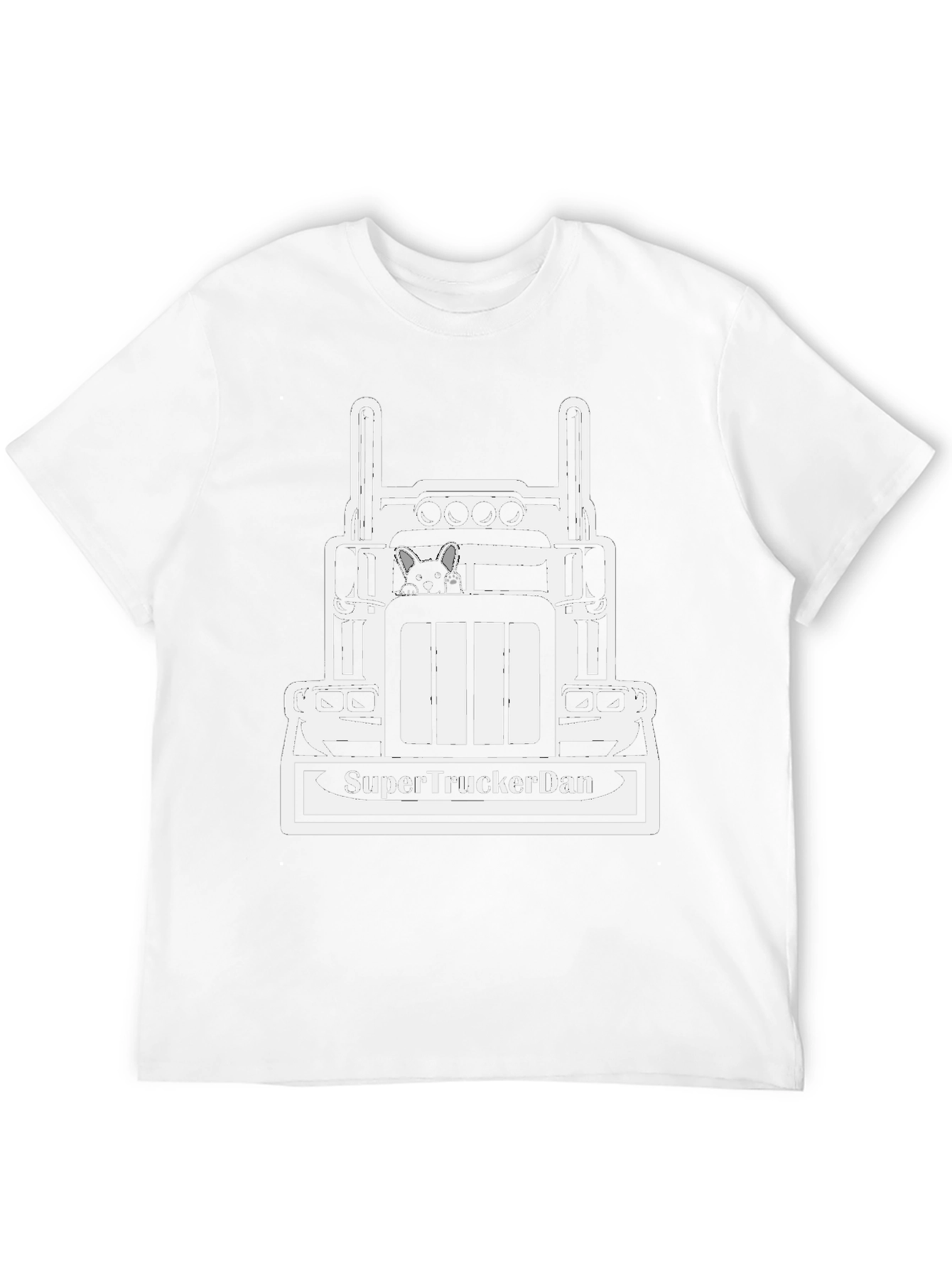 SuperTruckerDan Black Graphic Tee