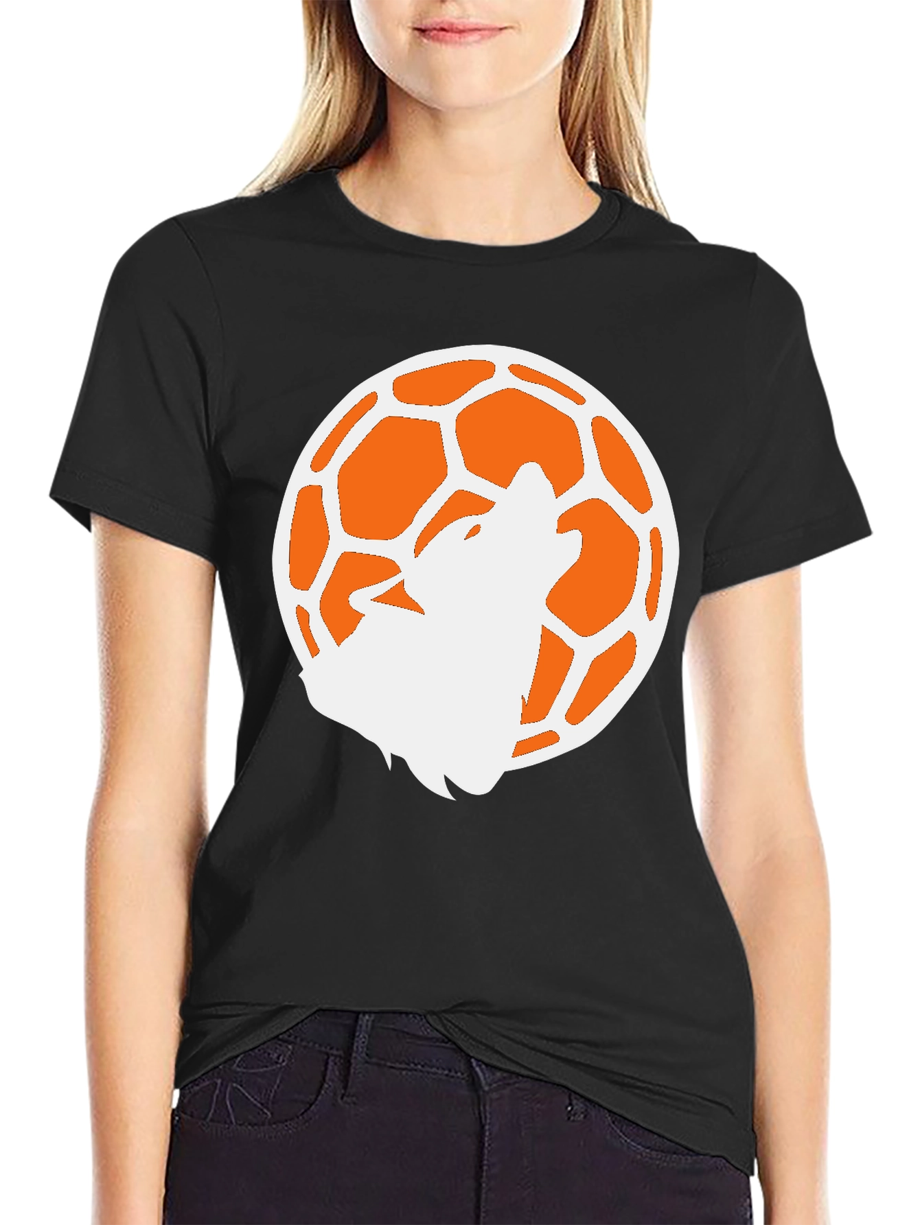 Wolf Moon Soccer Black T-Shirt